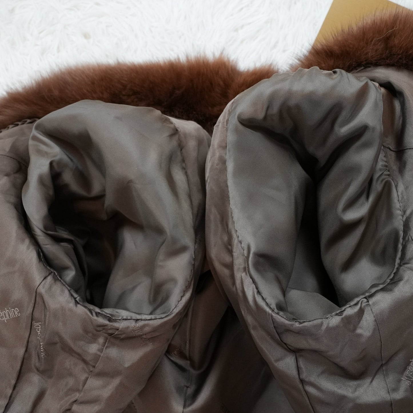 Brown Dyed Fox Fur Design Coat - Genuine Vintage Fur From Japan