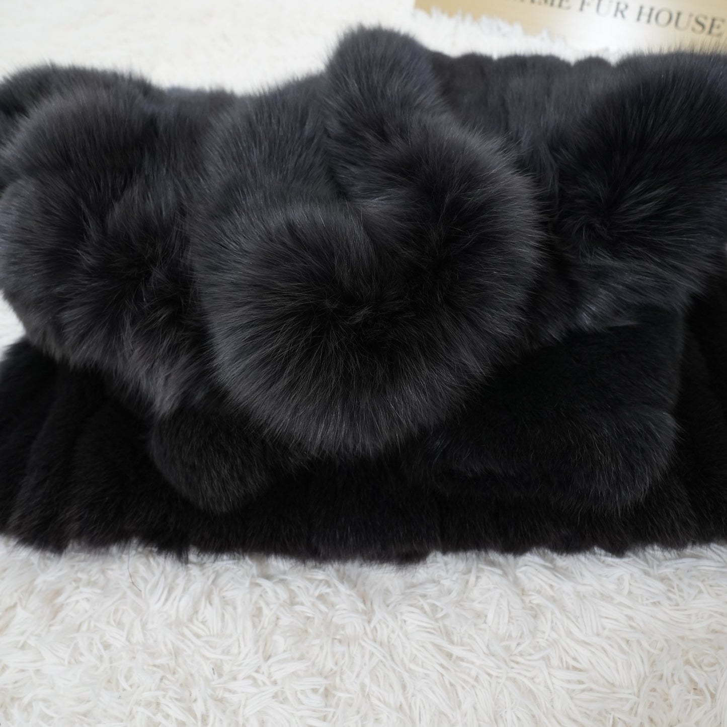 Gray Dye Fox Coat - Saga Fox Genuine Vintage Fur Japan