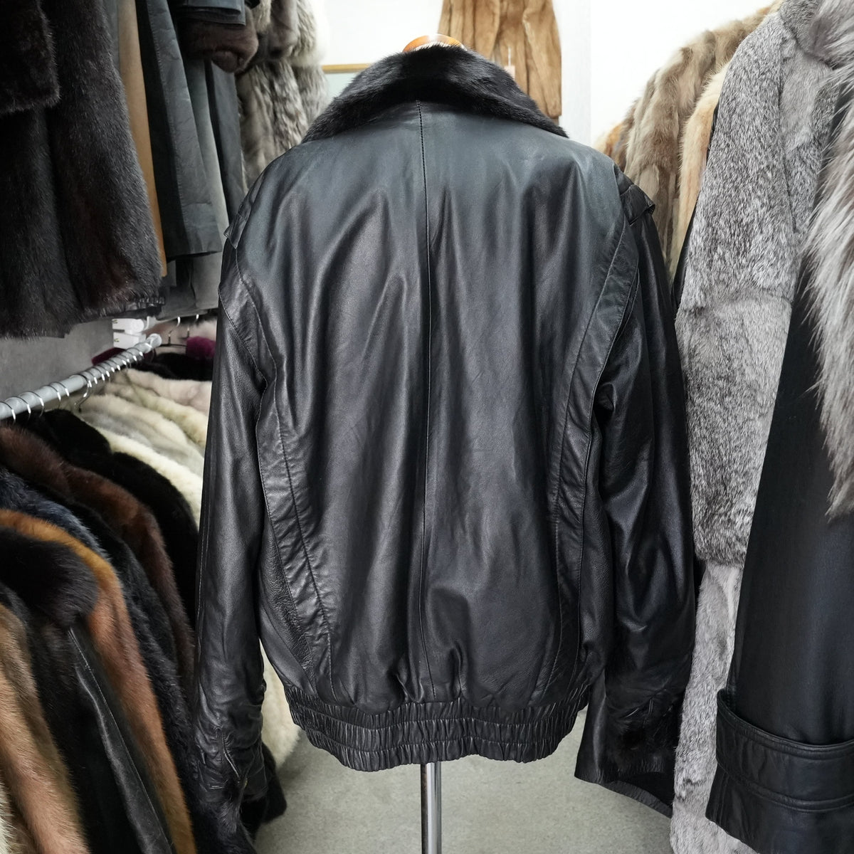 Mink and Leather Jacket Unisex - Genuine Vintage Fur From Japan