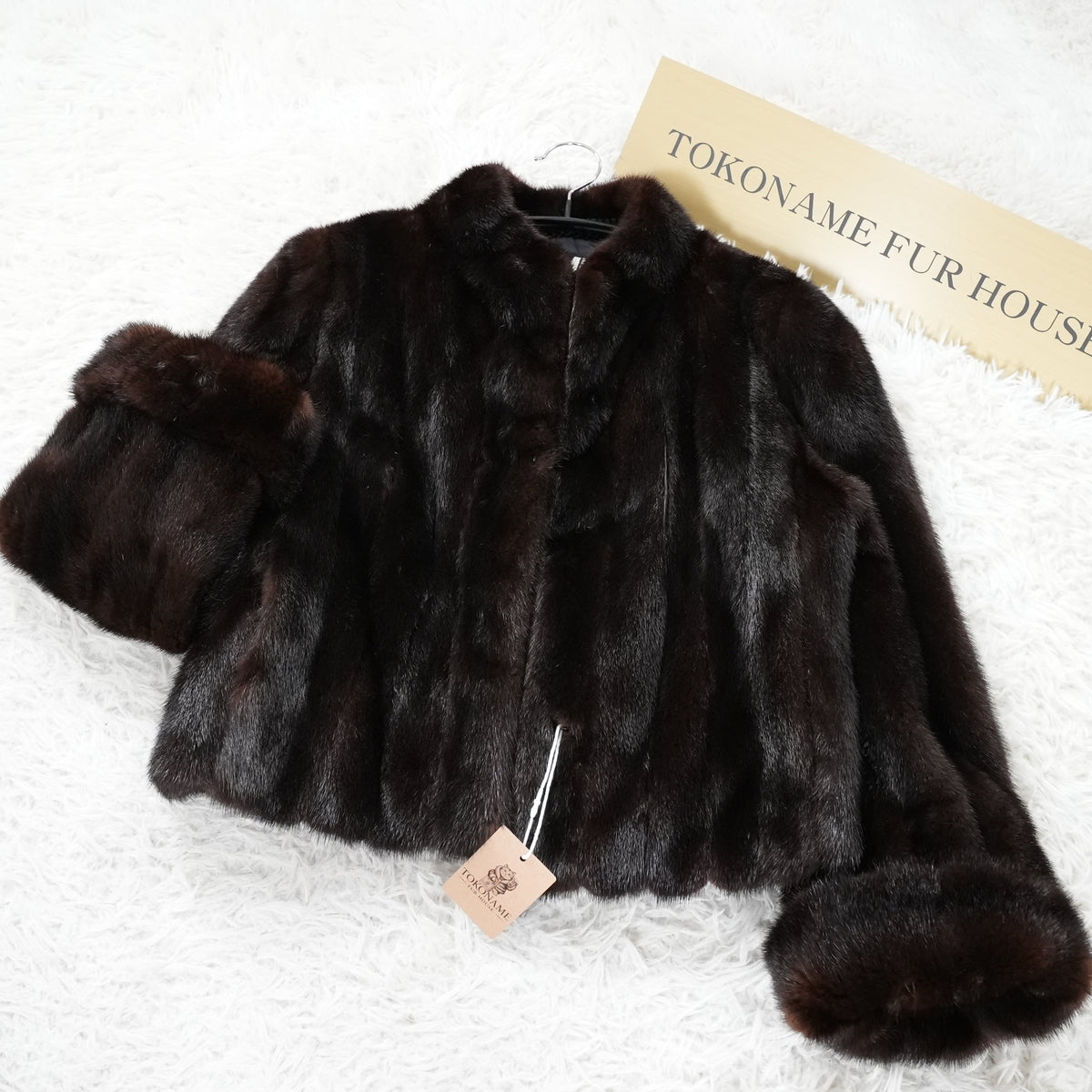 EMBA Mink crop Jacket Roll up Sleeve - Genuine Vintage Fur From Japan