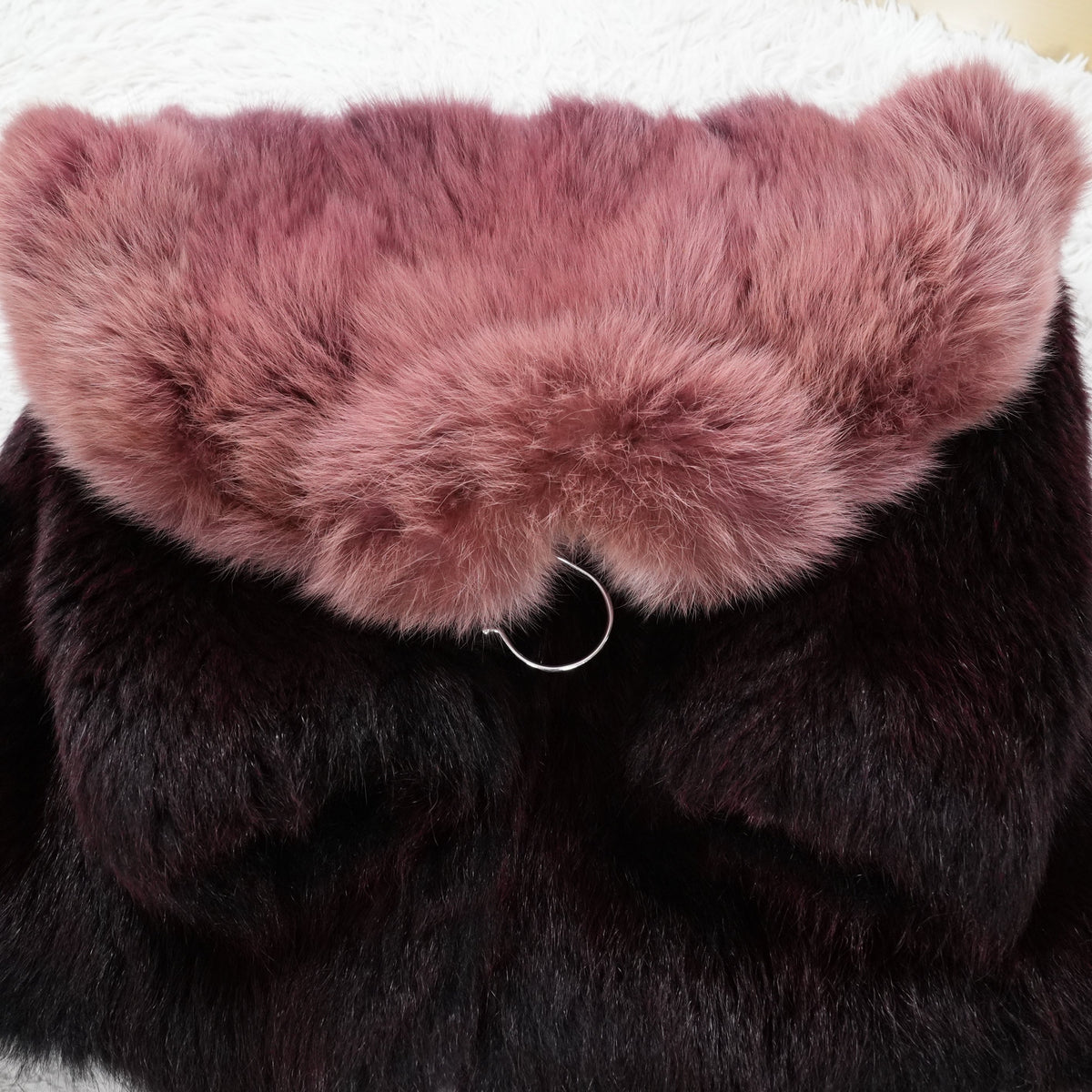 Gradient Dyed Design Fur Coat - Genuine Vintage Fur From Japan