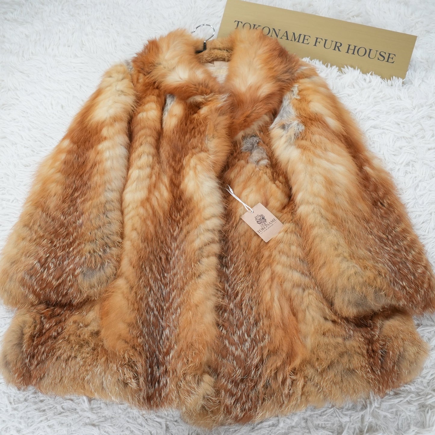 Red Fox Fur Coat EMBA - Genuine Vintage Fur From Japan