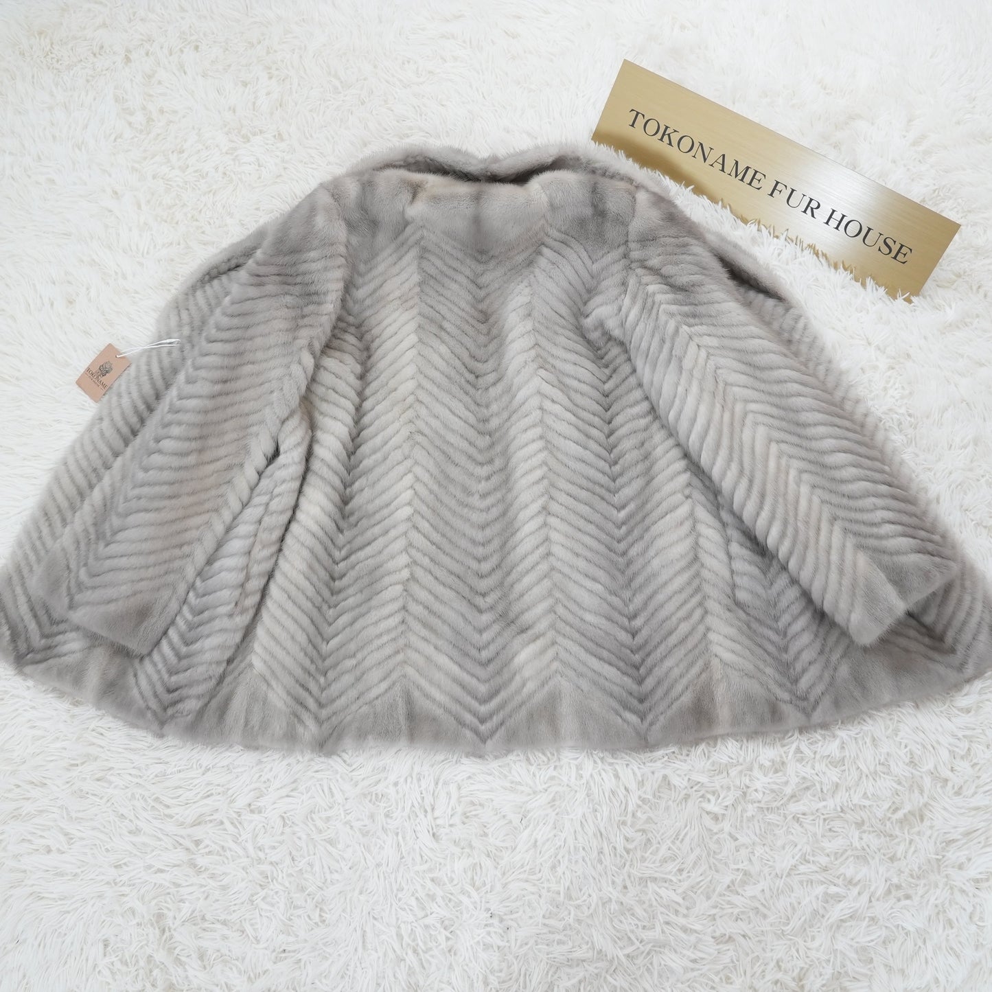 Sapphire Mink Jacket ZigZag Cutting Genuine Vintage Fur Japan
