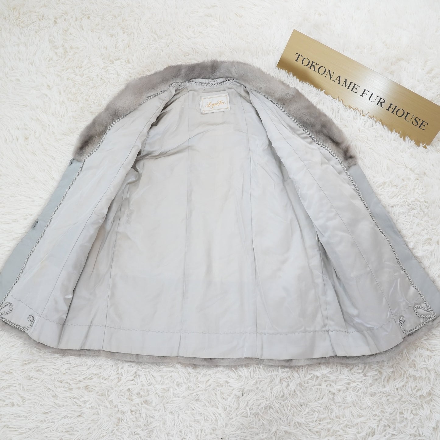 Sapphire Mink Jacket ZigZag Cutting Genuine Vintage Fur Japan