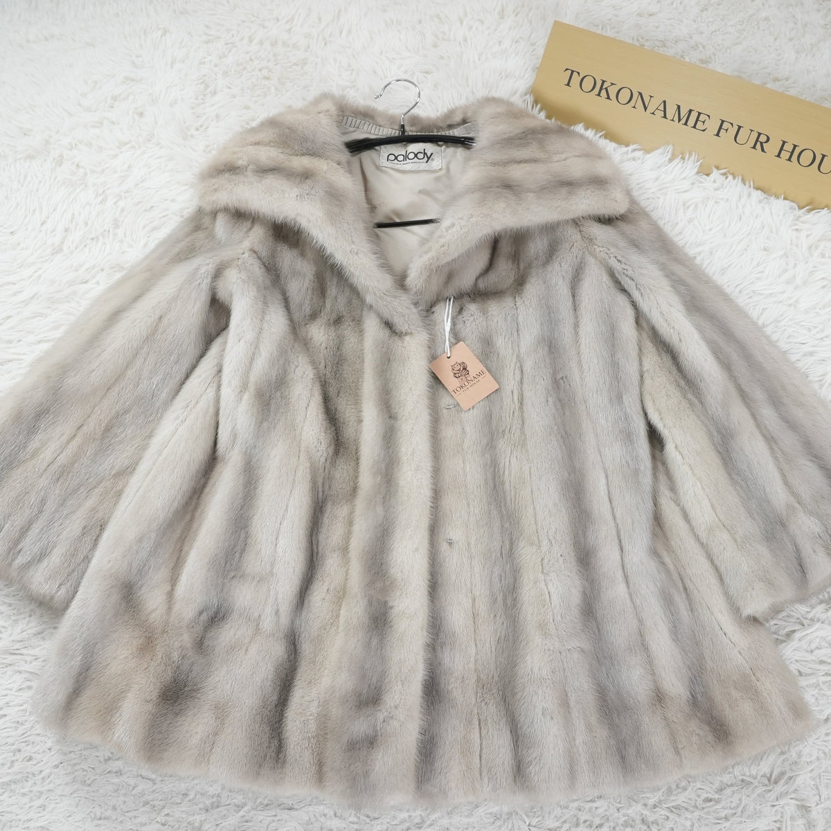 Sapphire Mink Big collar Coat - Genuine Vintage Fur From Japan