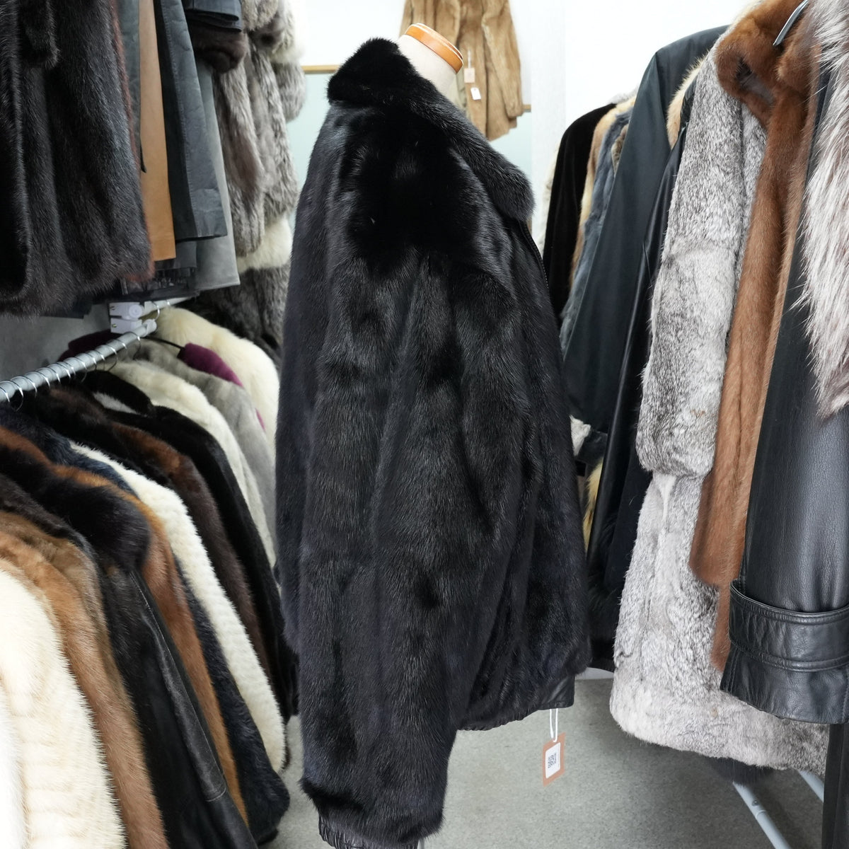 Mink and Leather Reversible Zip Up Jacket - Genuine Vintage Fur From Japan