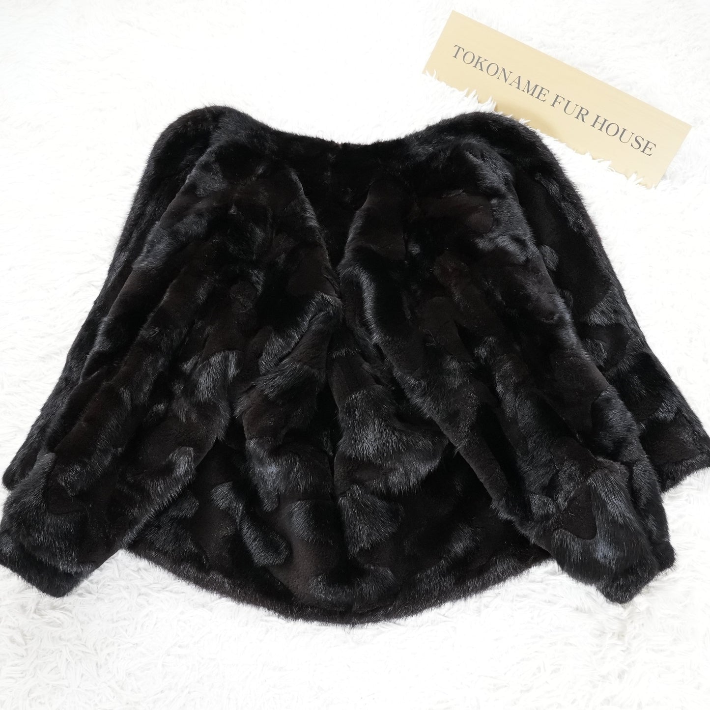 Dark Mink Design Jacket -Genuine Vintage Fur From Japan