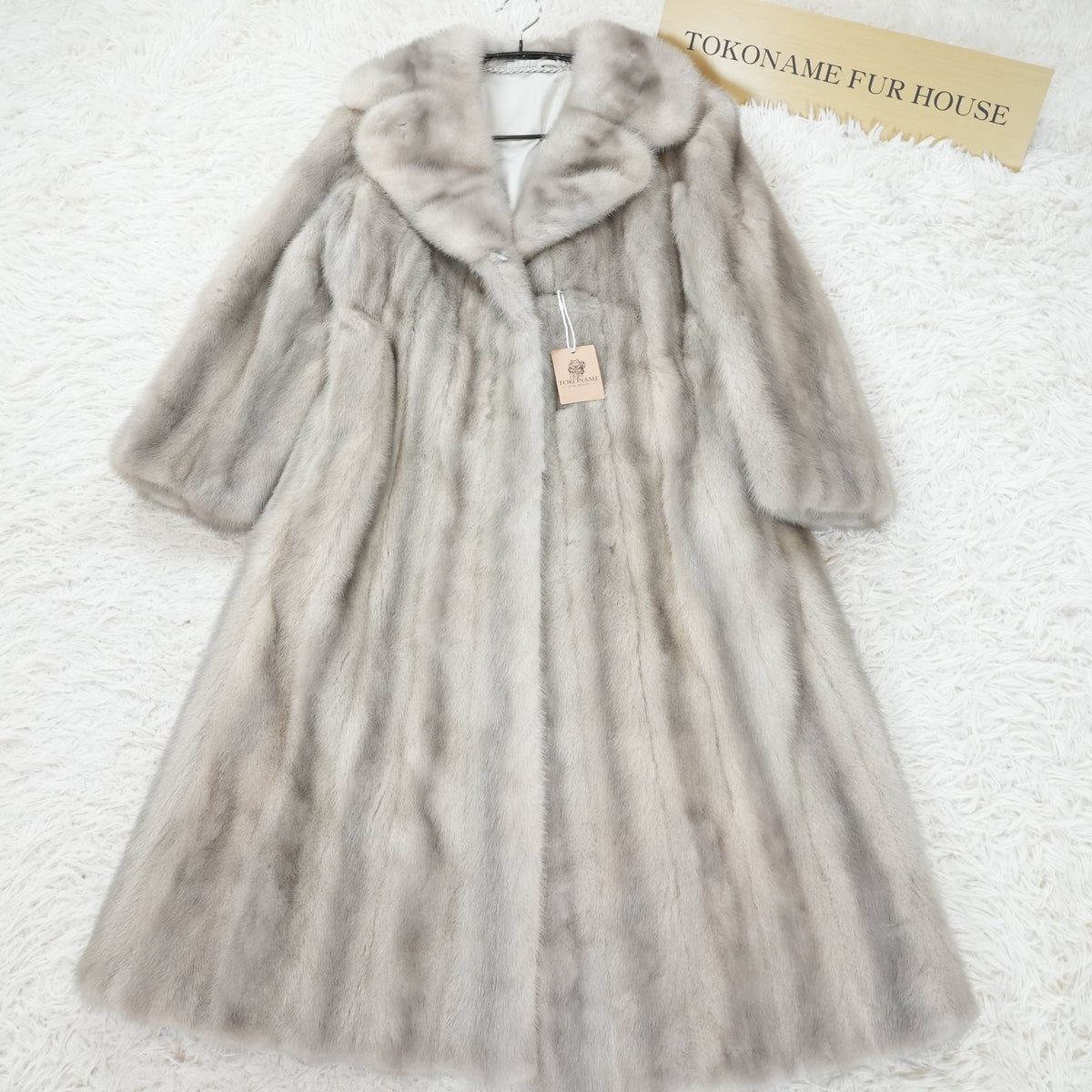 Sapphire Mink Fur Long Coat - Genuine Vintage Fur From Japan