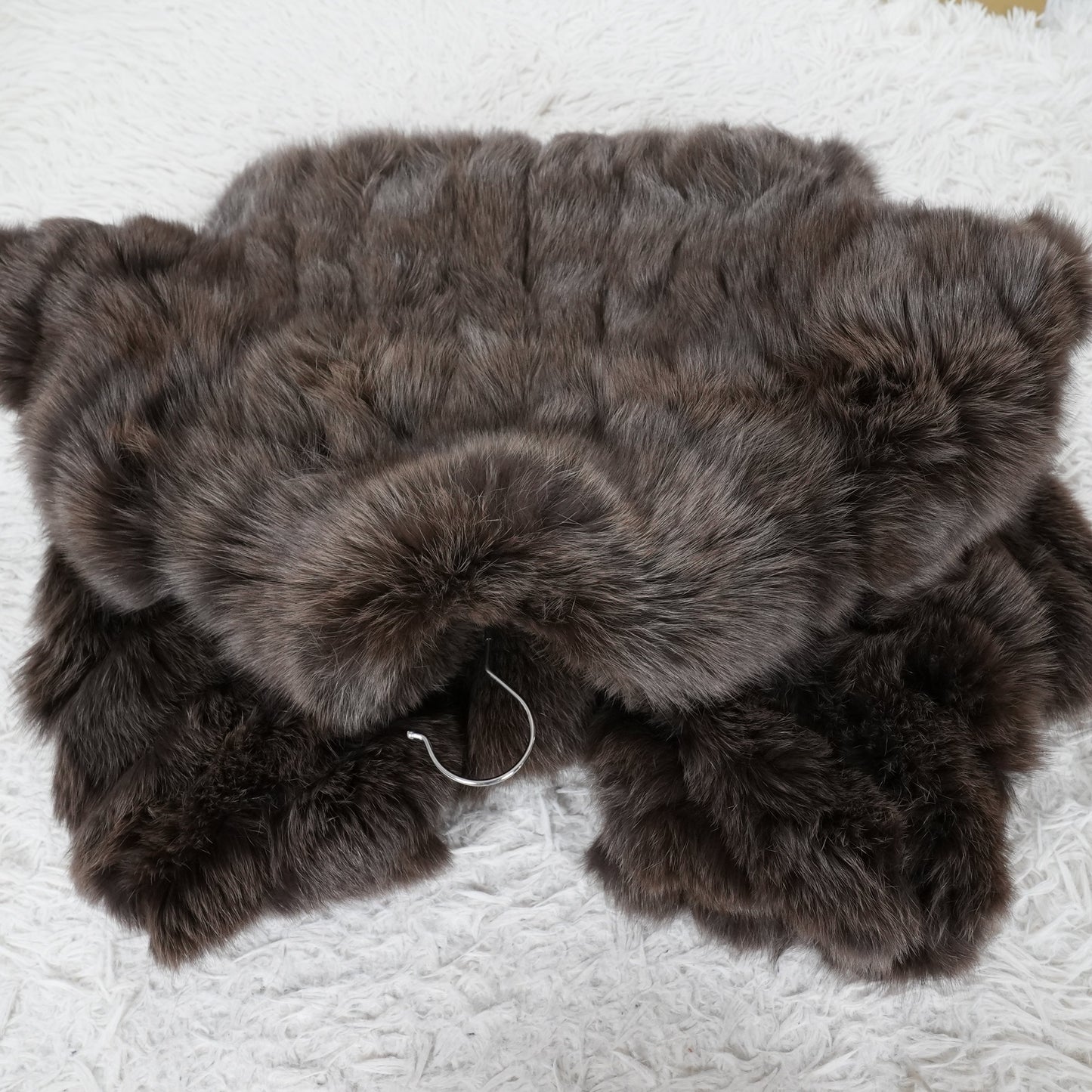 Brown Dyed Fox Fur Coat - Genuine Vintage Fur From Japan