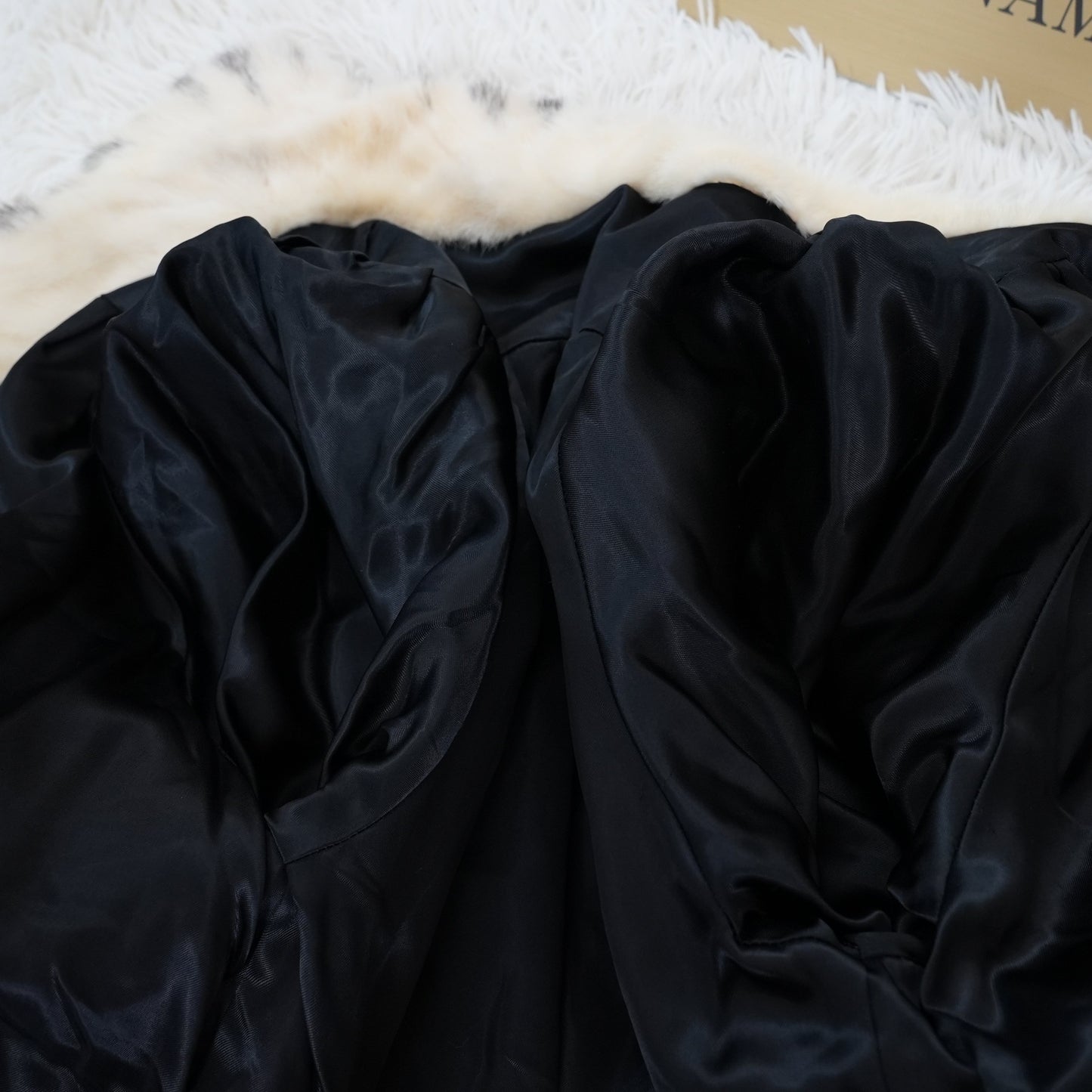 Pearl Mink Lynx Pattern Coat Genuine Vintage Fur Japan