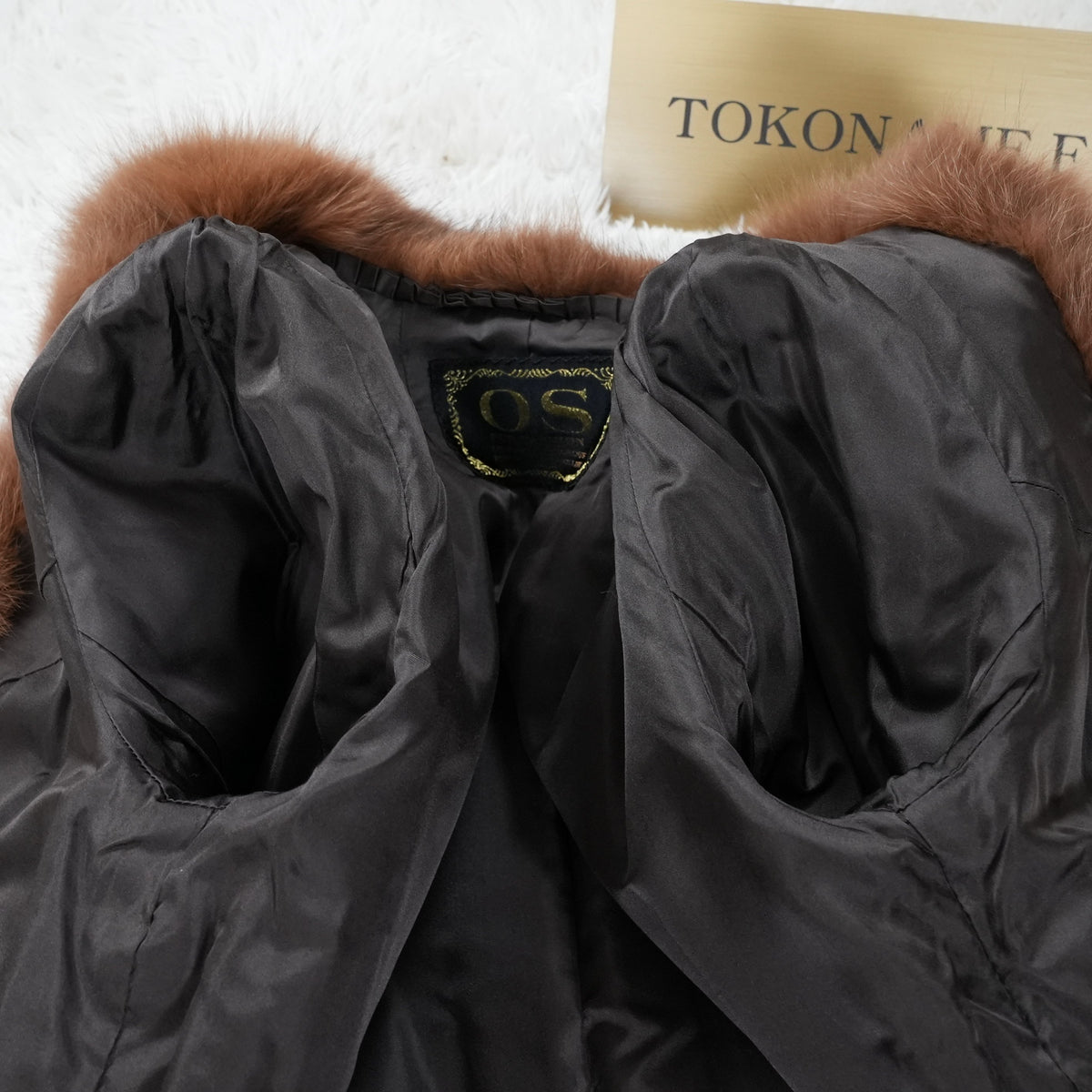 Brown Dyed Fox Fur Coat OS FUR - Genuine Vintage Fur From Japan