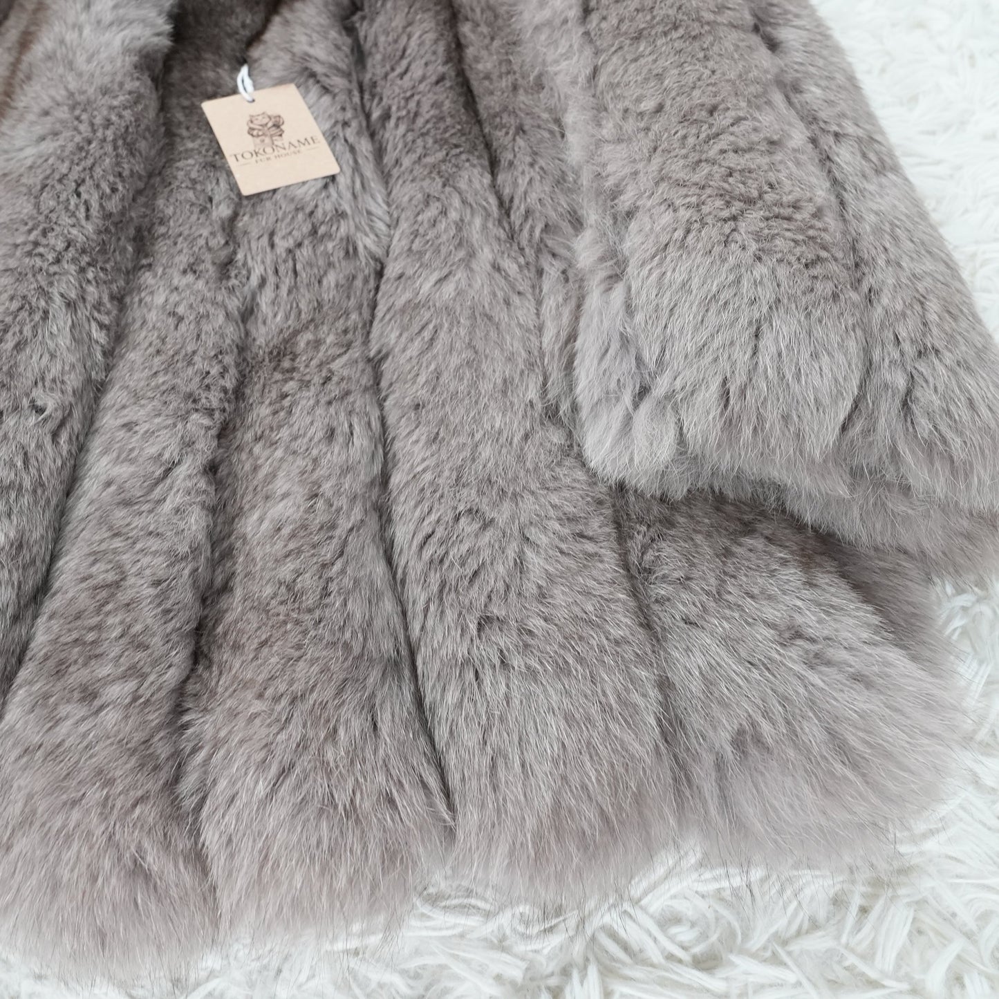 SAGA FOX Mocha Brown Deyd Coat - Genuine Vintage Fur From Japan