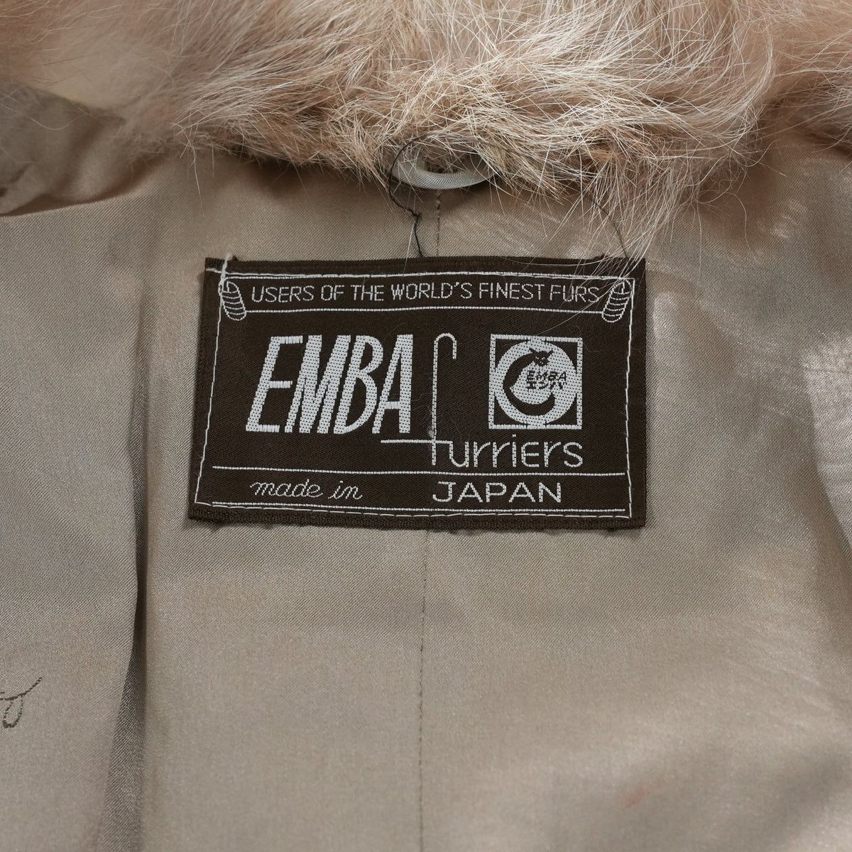 Light Beige Dyed Fox Fur Long Coat EMBA - Genuine Vintage Fur From Japan