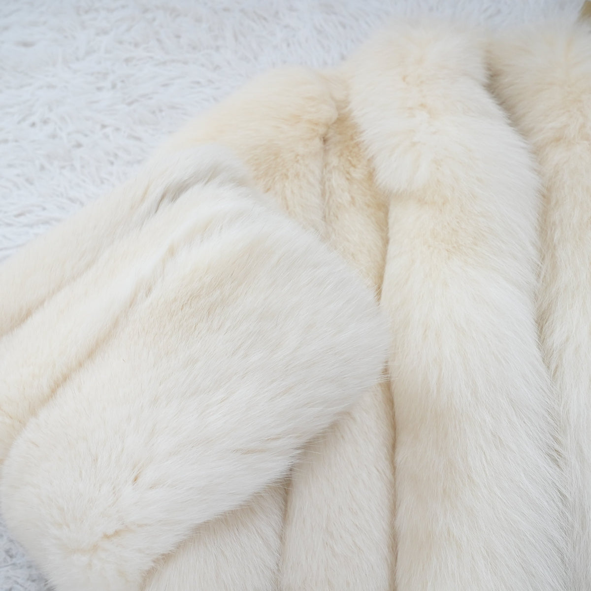 Shadow Fox Fur Coat Soft and Fluffy - Genuine Vintage Fur From Japan