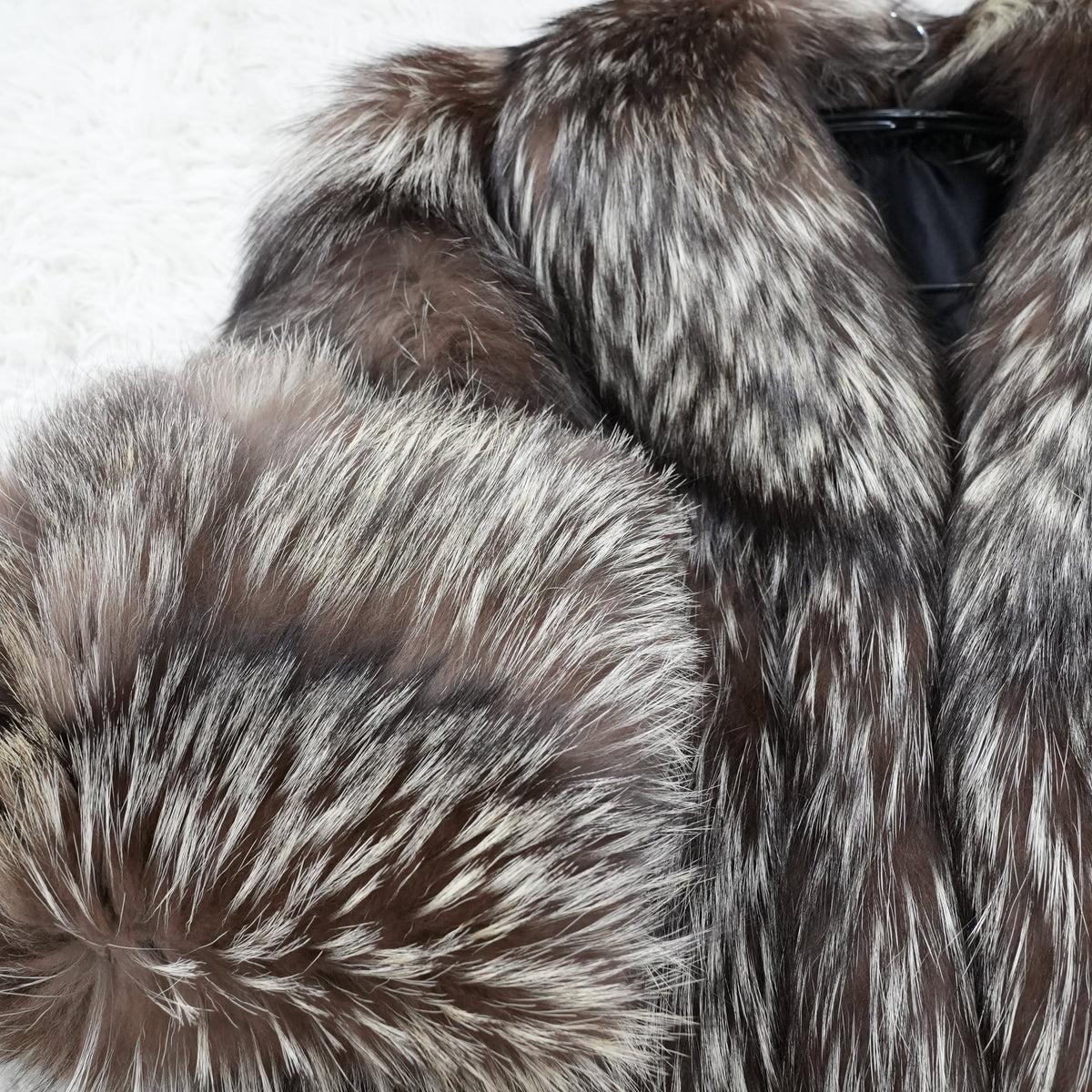 Silver Fox Fur Coat - Genuine Vintage Fur From Japan