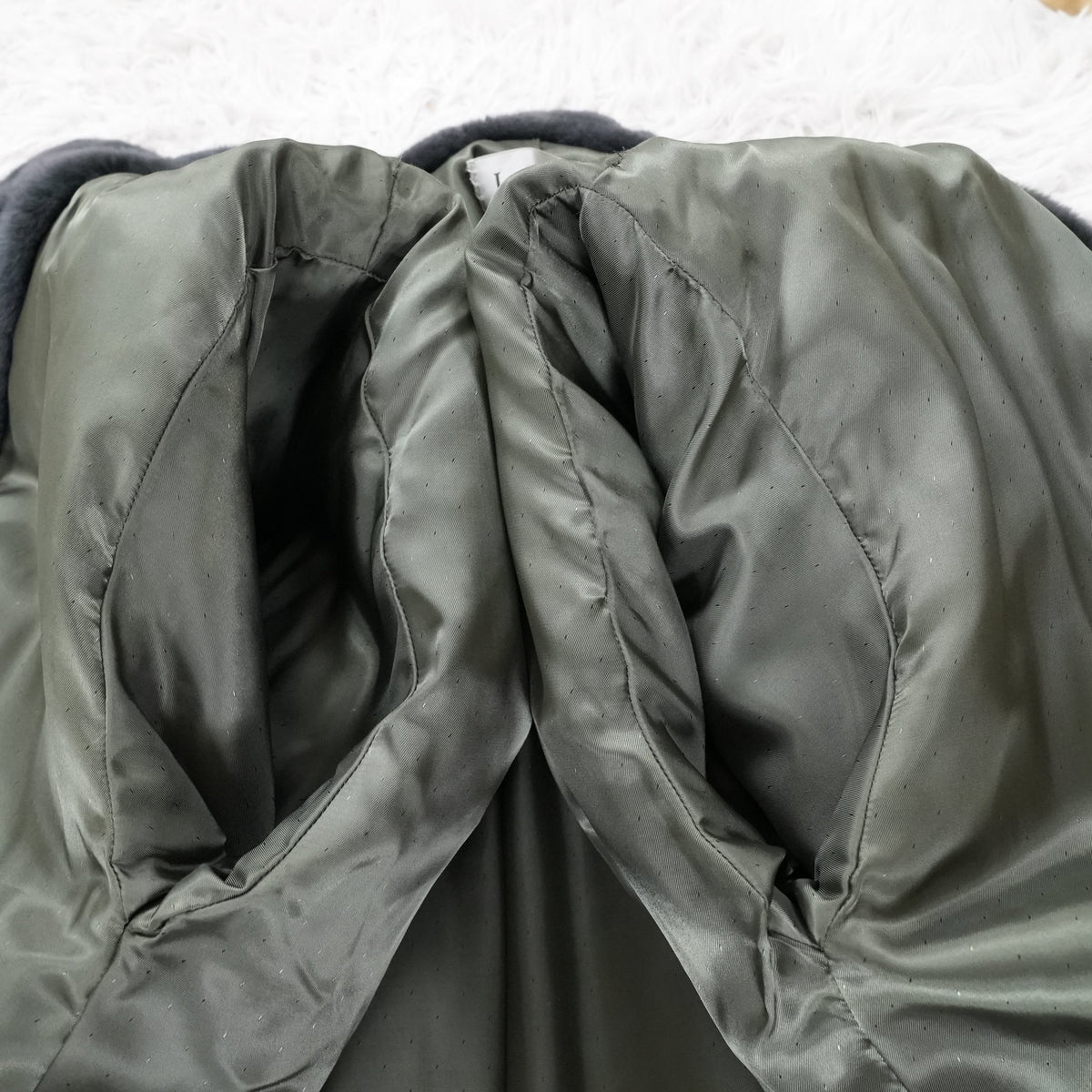 Nutria Green Dyed FUr COat Josephine - Genuine Vintage Fur From Japan