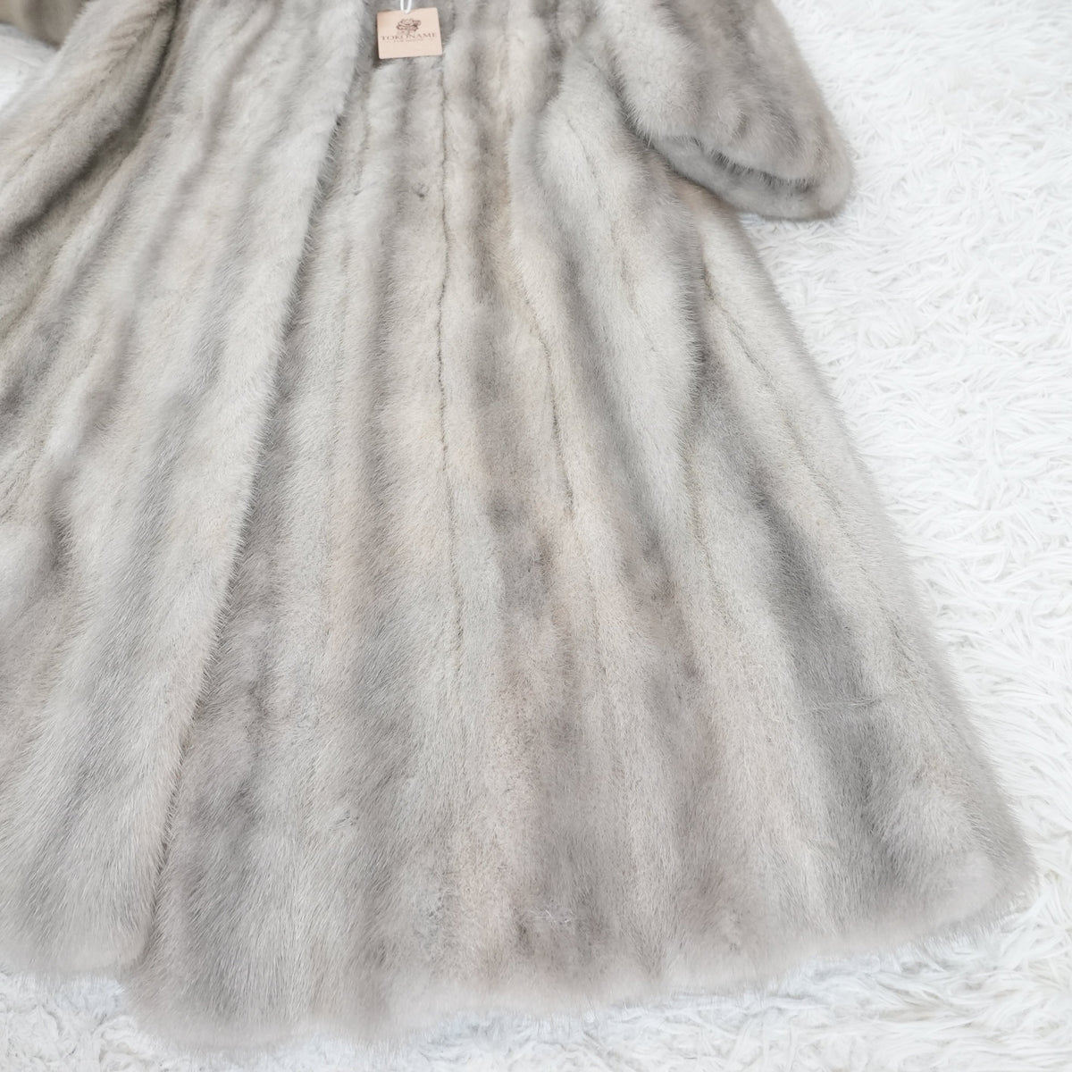 Sapphire Mink Fur Long Coat - Genuine Vintage Fur From Japan