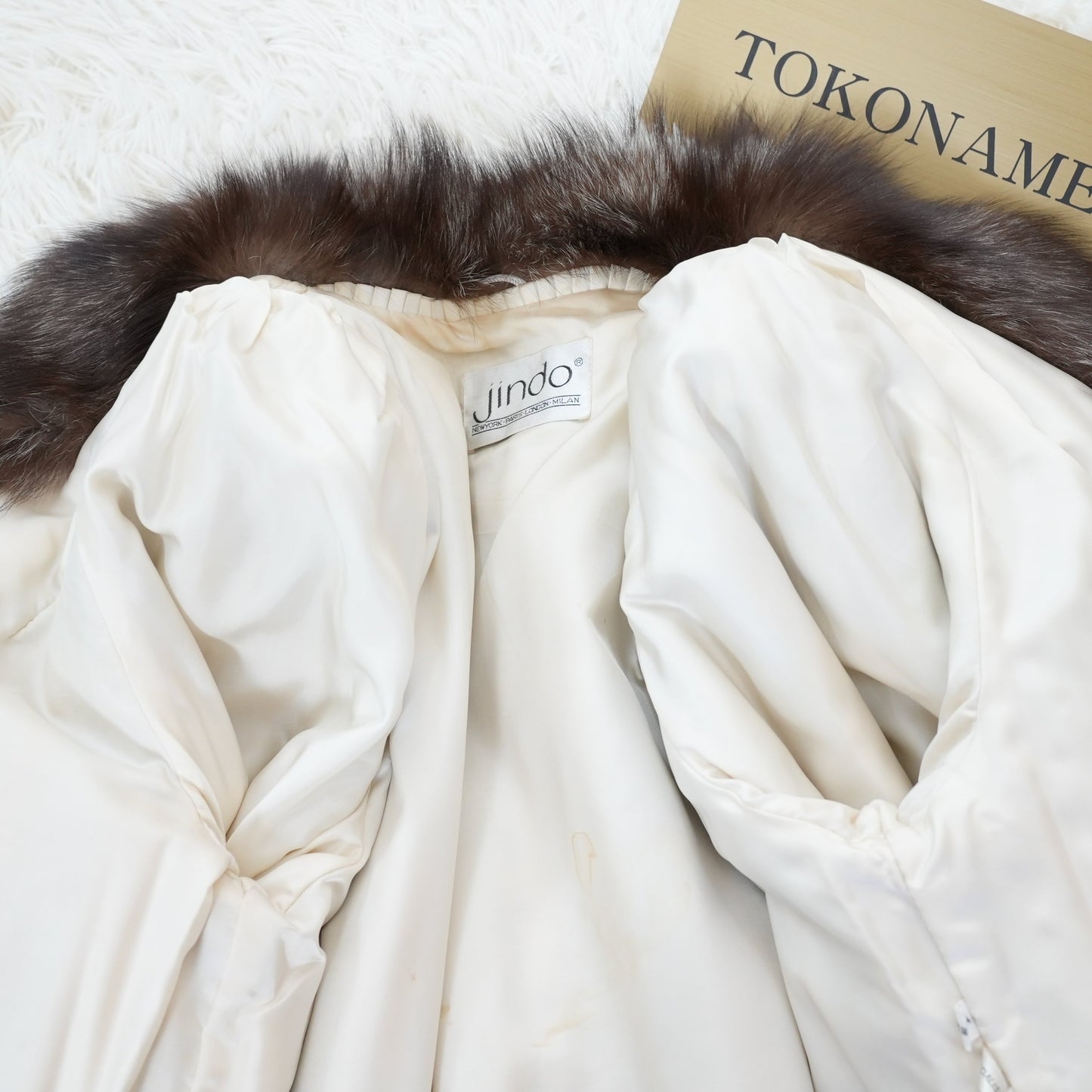 Silver Fox Design Coat Genuine Vintage Fur Japan