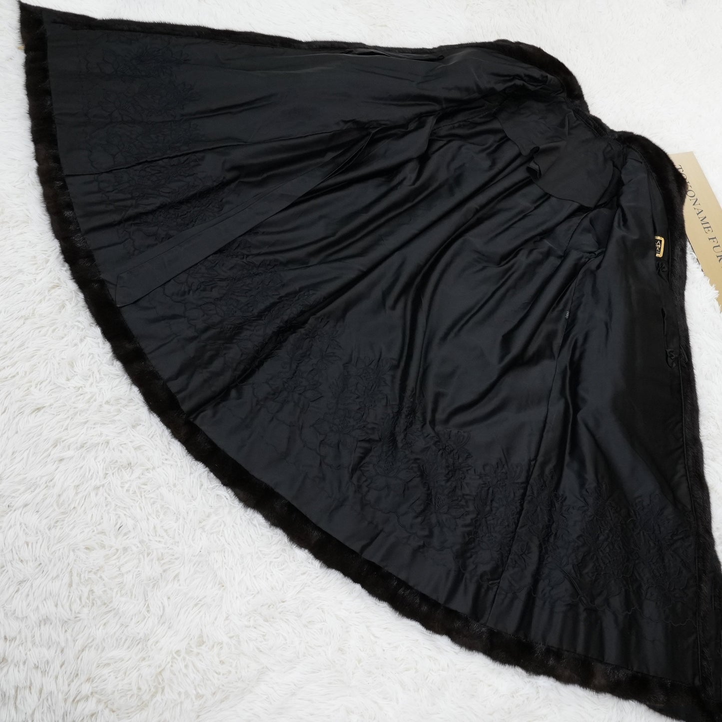 Glama Mink A-Line Long Fur Coat Women’s Vintage Luxury Outerwear