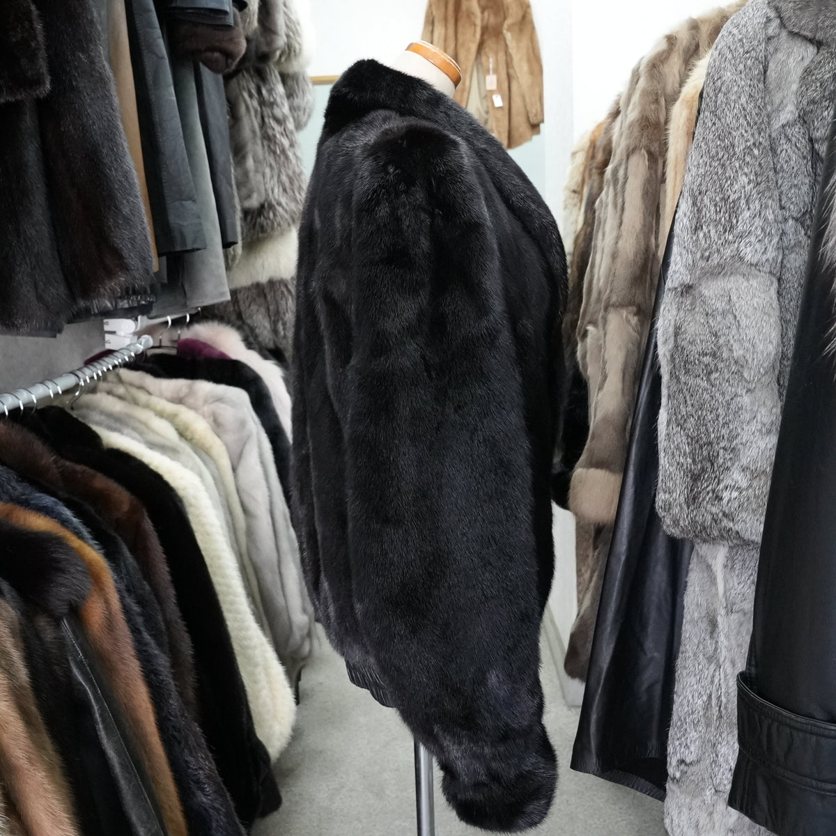 Mink and Leather Jacket Unisex - Genuine Vintage Fur From Japan