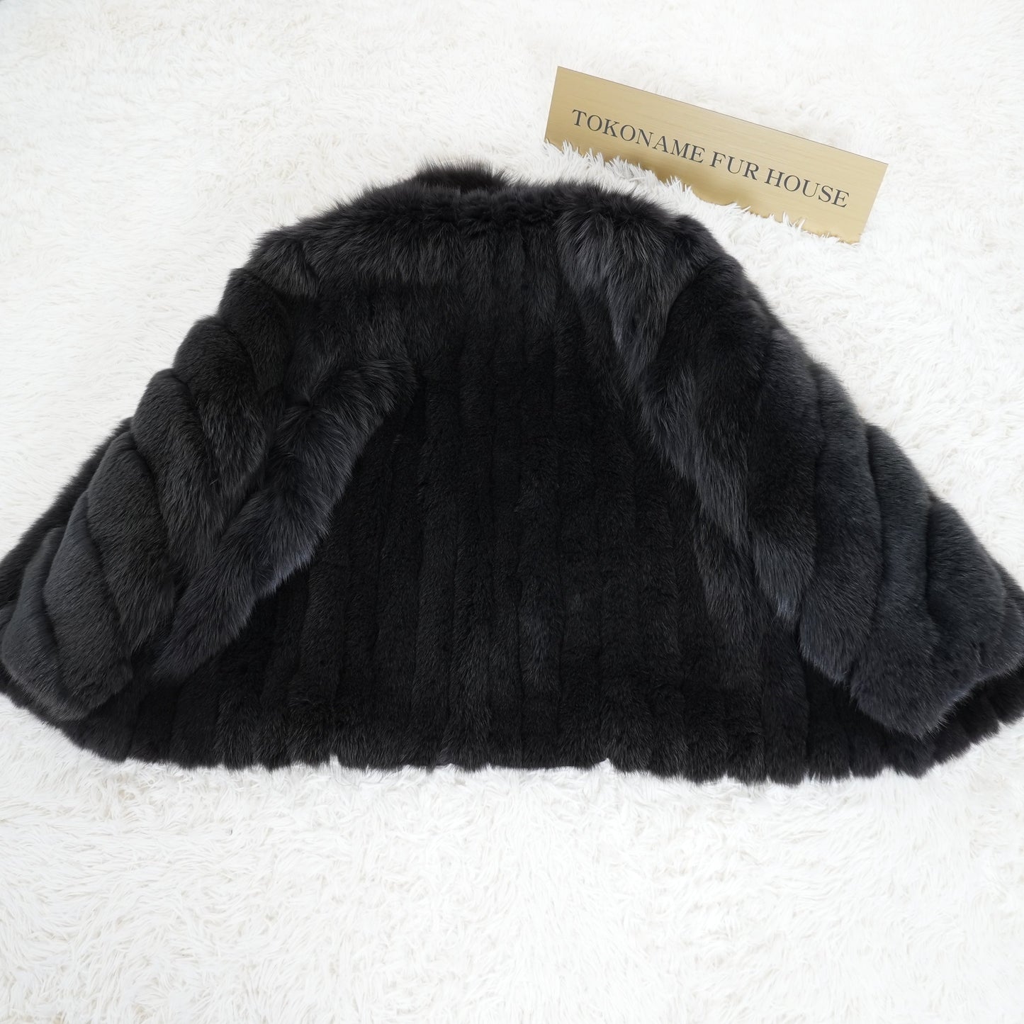Gray Dye Fox Coat - Saga Fox Genuine Vintage Fur Japan