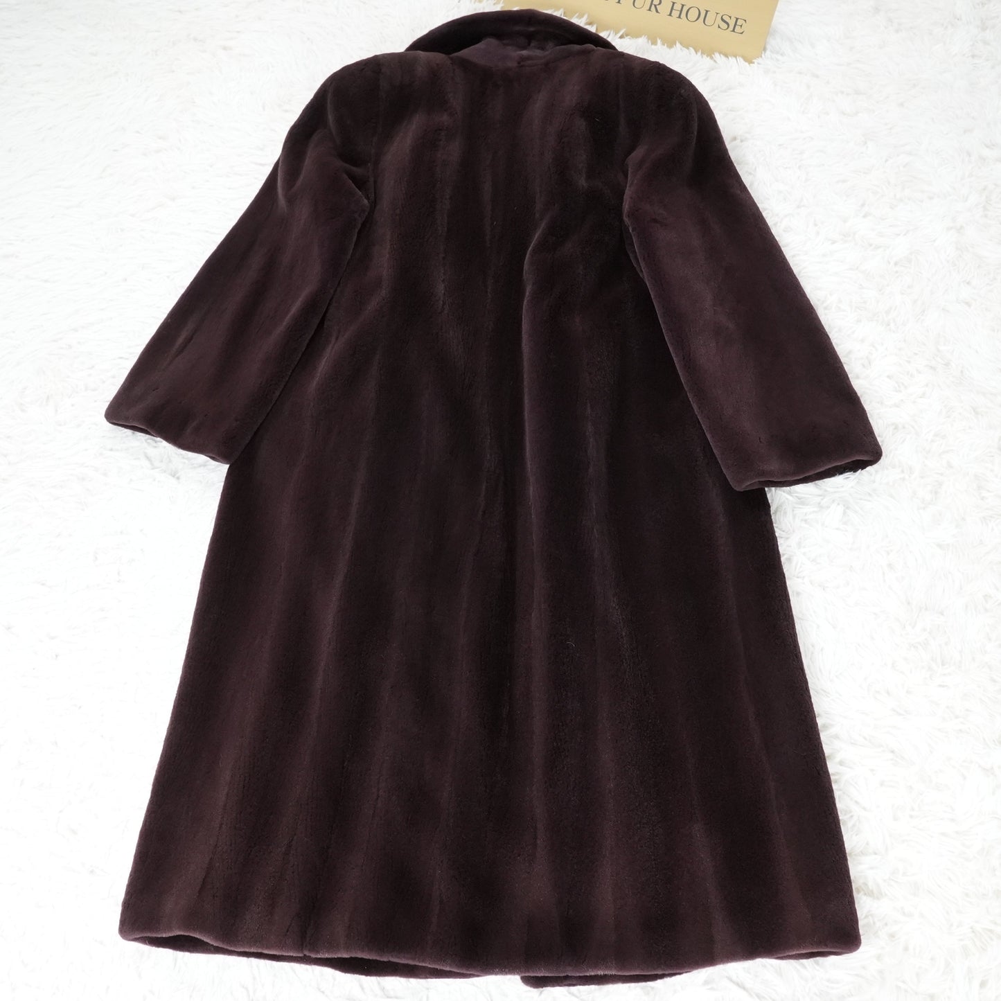 Chocolate Brown Shaved Mink Long Coat EMBA - Genuine Vintage Fur From Japan