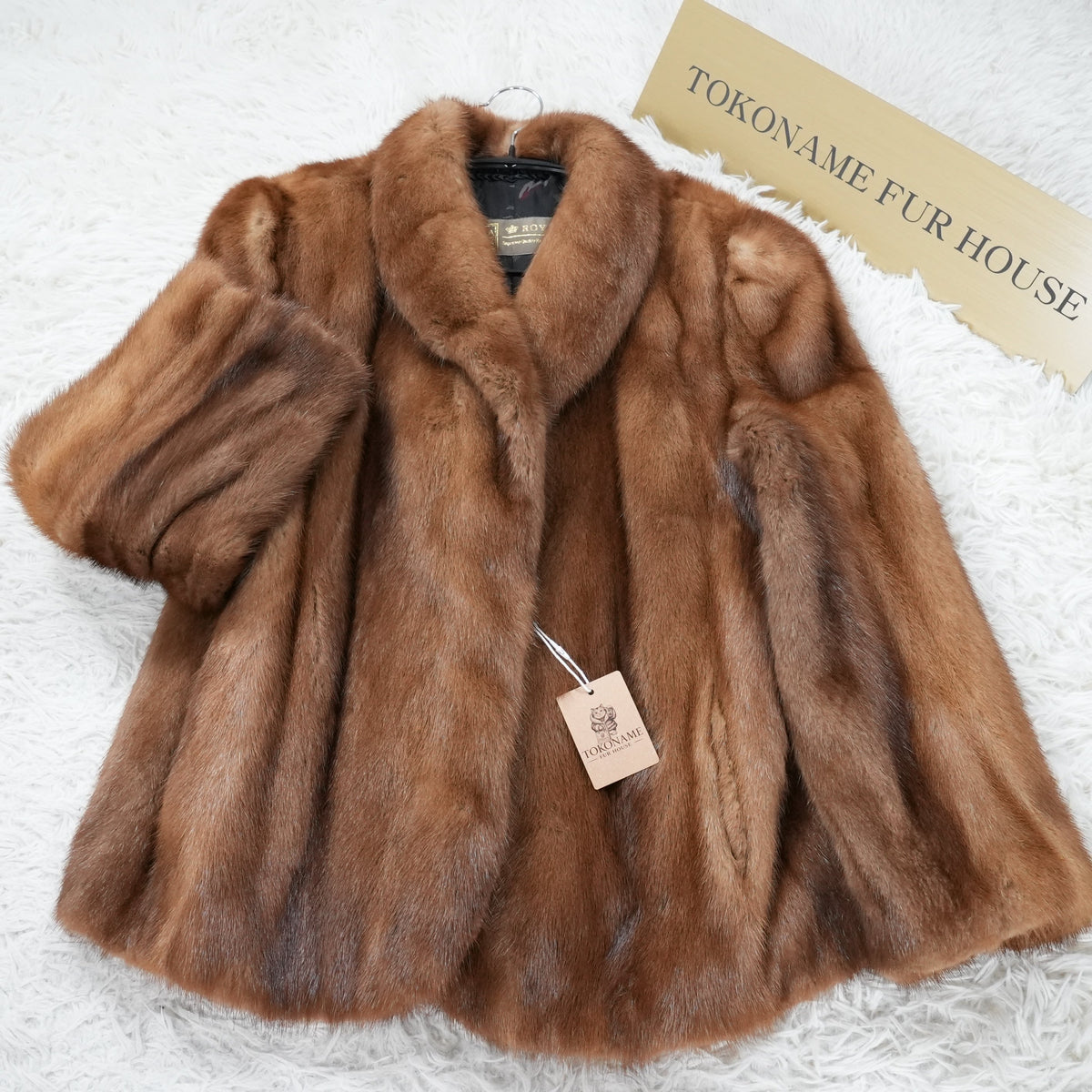 SAGA ROYAL MINK Jacket Demi Buff Mink - Genuine Vintage Fur From Japan