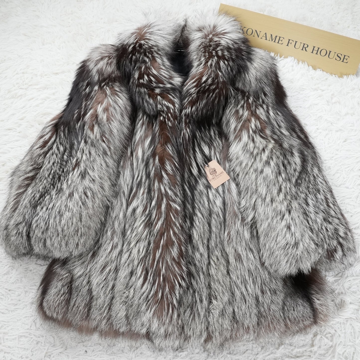 Silver Fox Fur Coat Soft and Fluffy - Genuine Vintage Fur From Japan