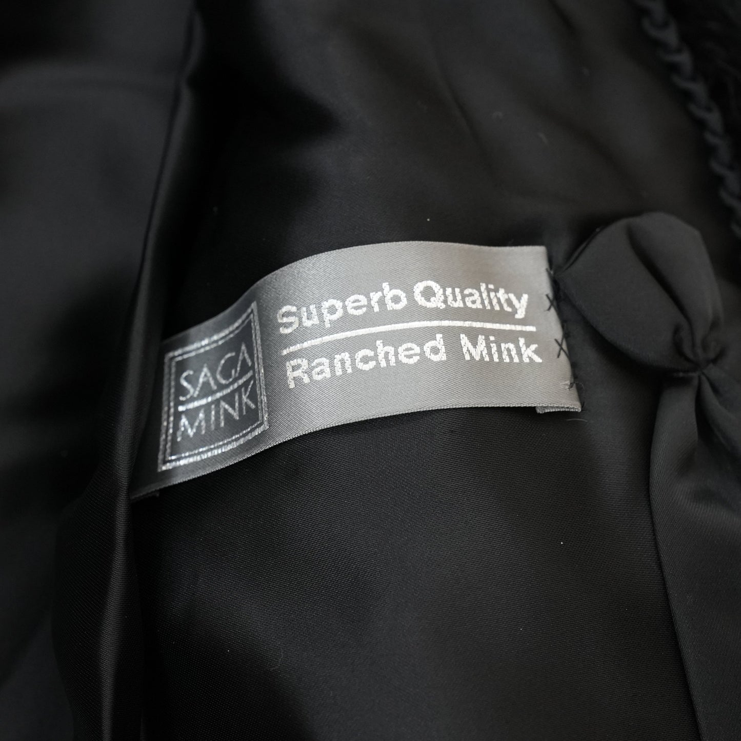 Black Mink Long Coat - SAGA MINK Genuine Vintage Fur Japan