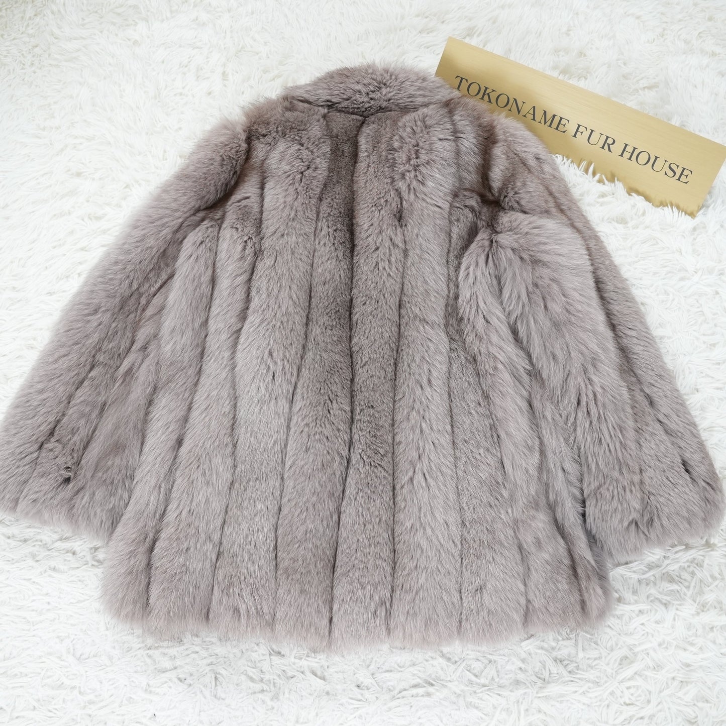 SAGA FOX Mocha Brown Deyd Coat - Genuine Vintage Fur From Japan
