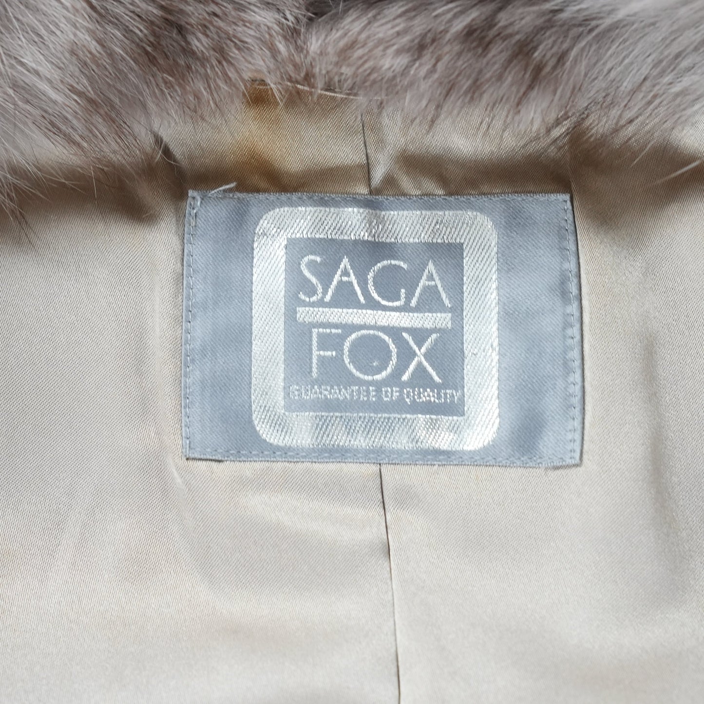 SAGA FOX Mocha Brown Deyd Coat - Genuine Vintage Fur From Japan