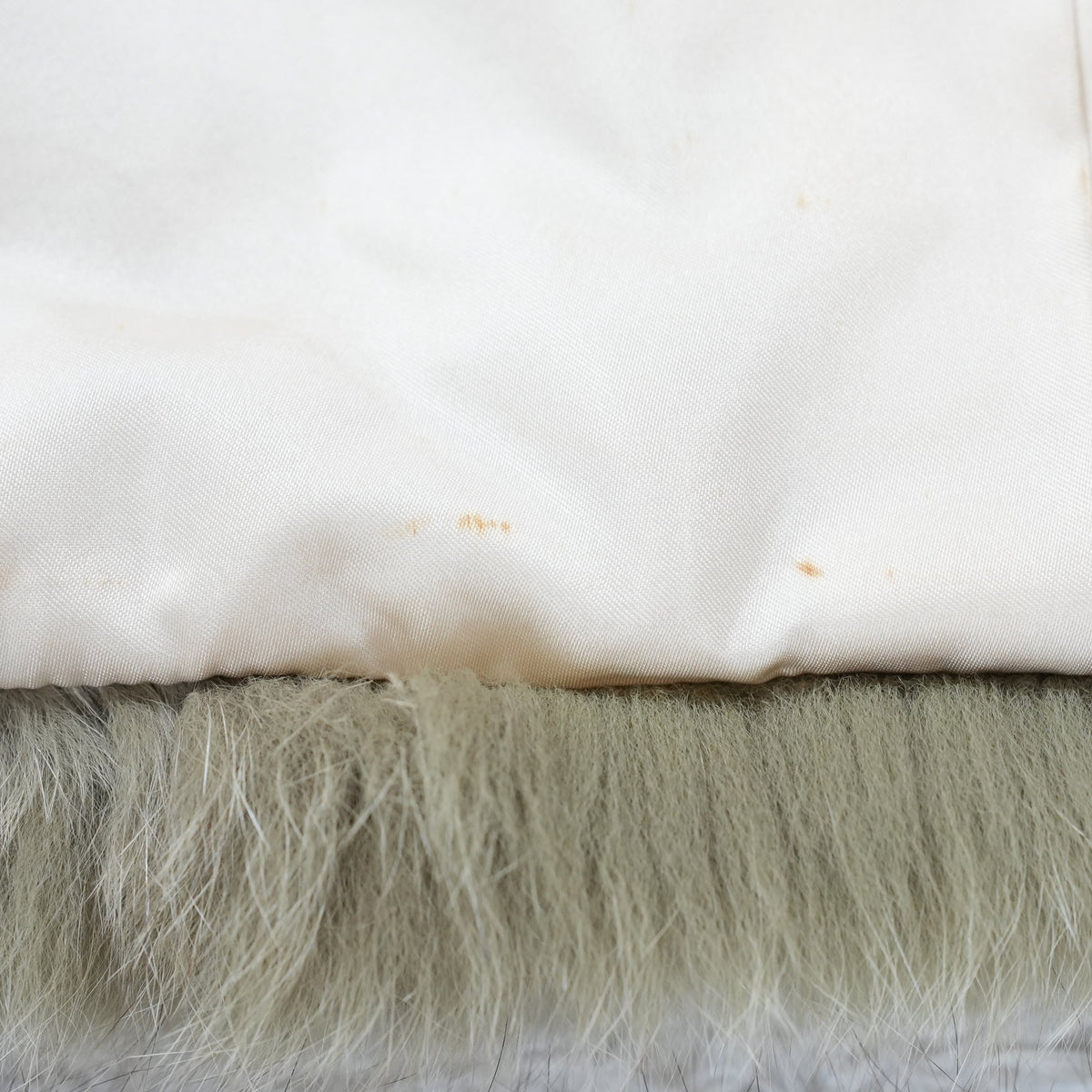 Muted Green Dyed Fox Coat - Genuine Vintage Fur From Japan