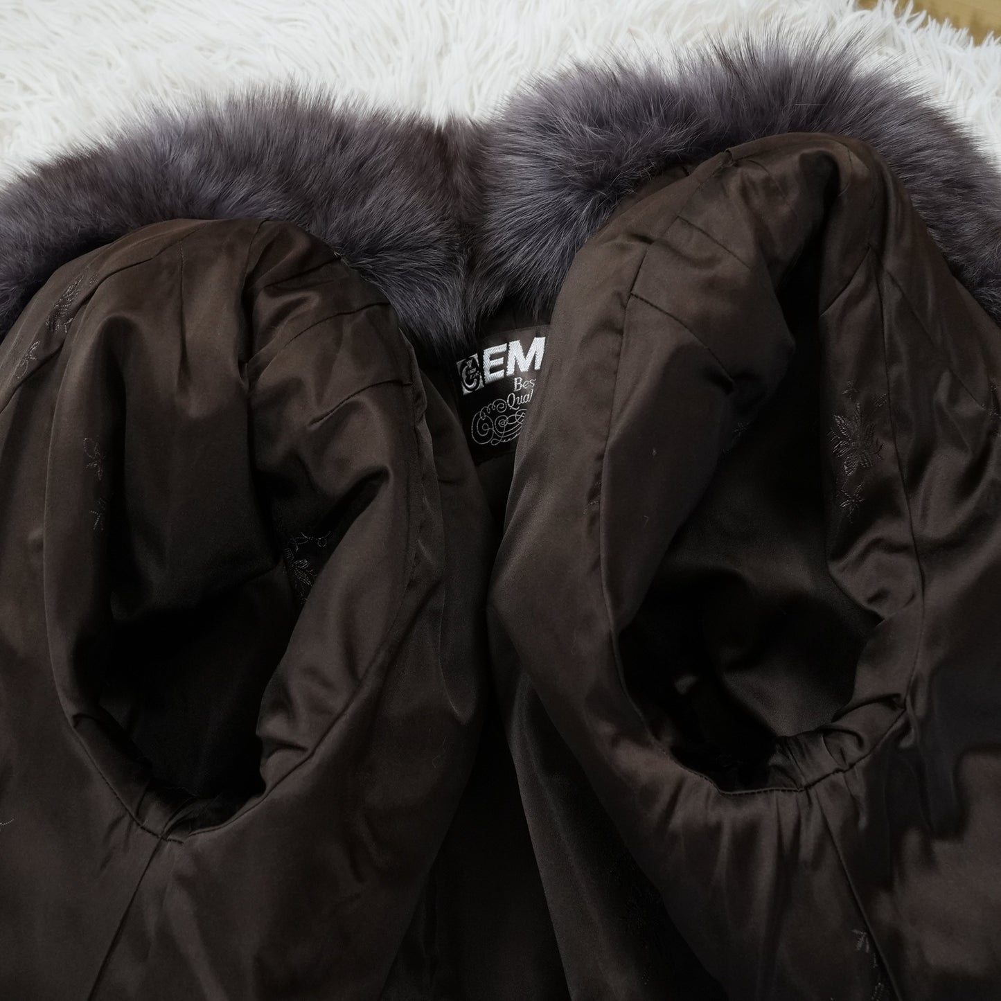Amethyst Deyd Fox Fur Coat EMBA - Genuine Vintage Fur From Japan