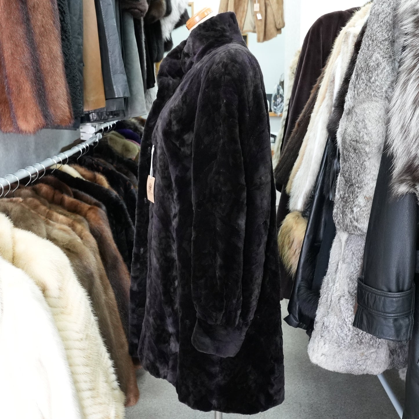 Shaved Mink Design Long Coat SAGA MINK - Genuine Vintage Fur From Japan