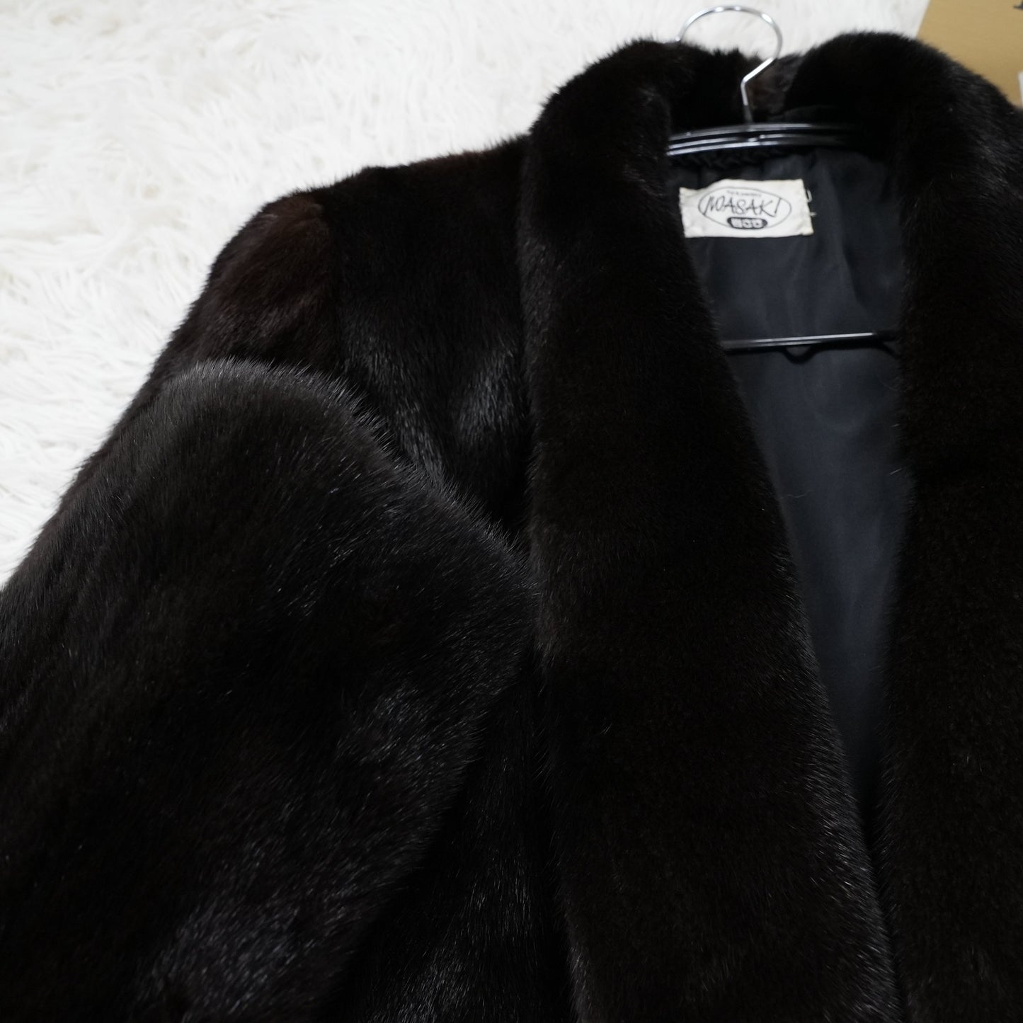 BLACKGLAMA Design Jacket glossy - Genuine Vintage Fur From Japan