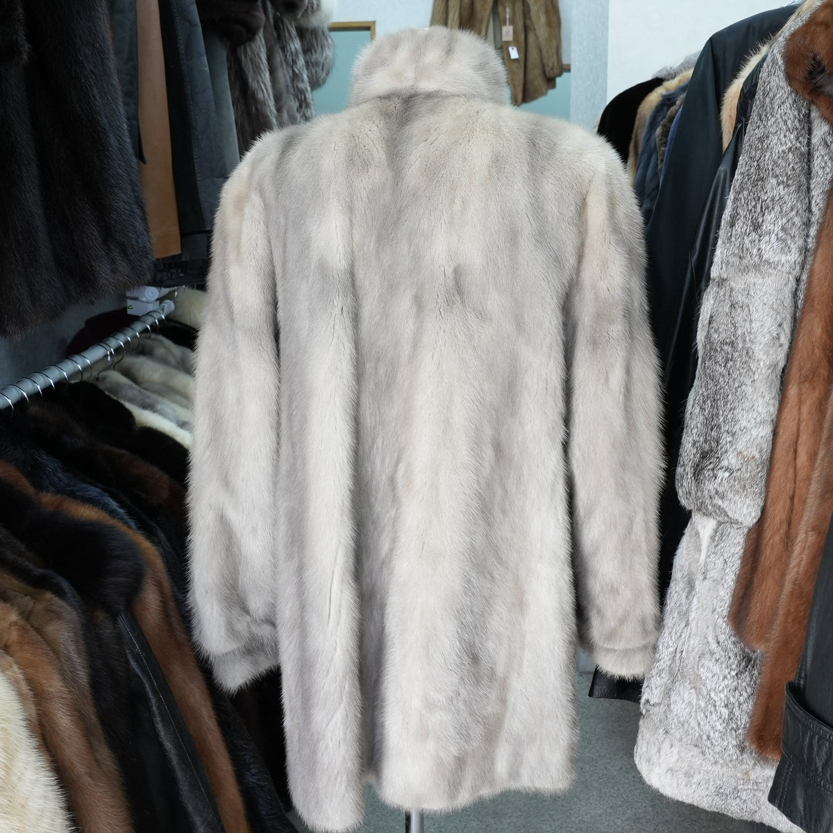 Sapphire Mink Fur Coat Rambulton - Genuine Vintage Fur From Japan