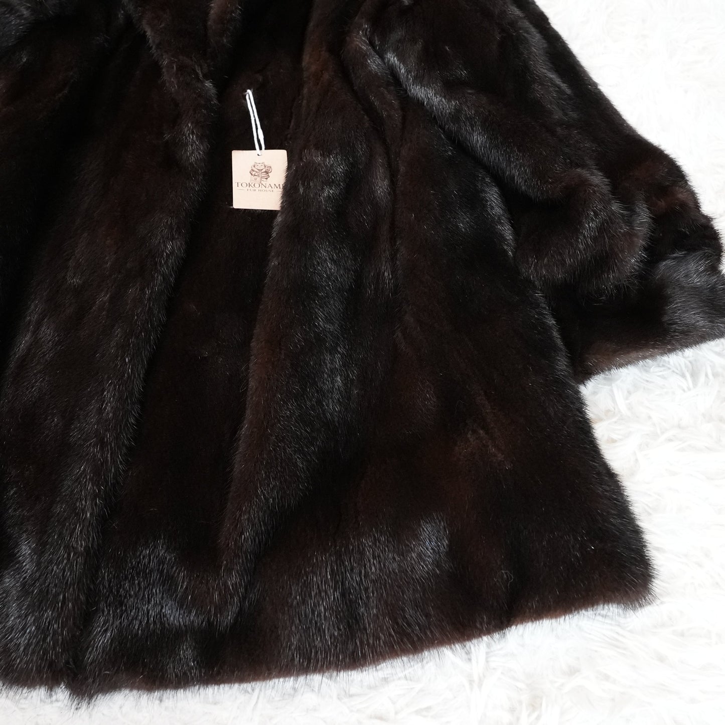SAGA MINK Dark mink Half Coat - Genuine Vintage Fur From Japan