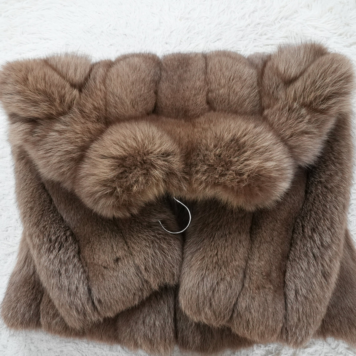 Brown Dyed SAGA FOX Fur Coat Soft and Fluffy - Genuine Vintage Fur From Japan