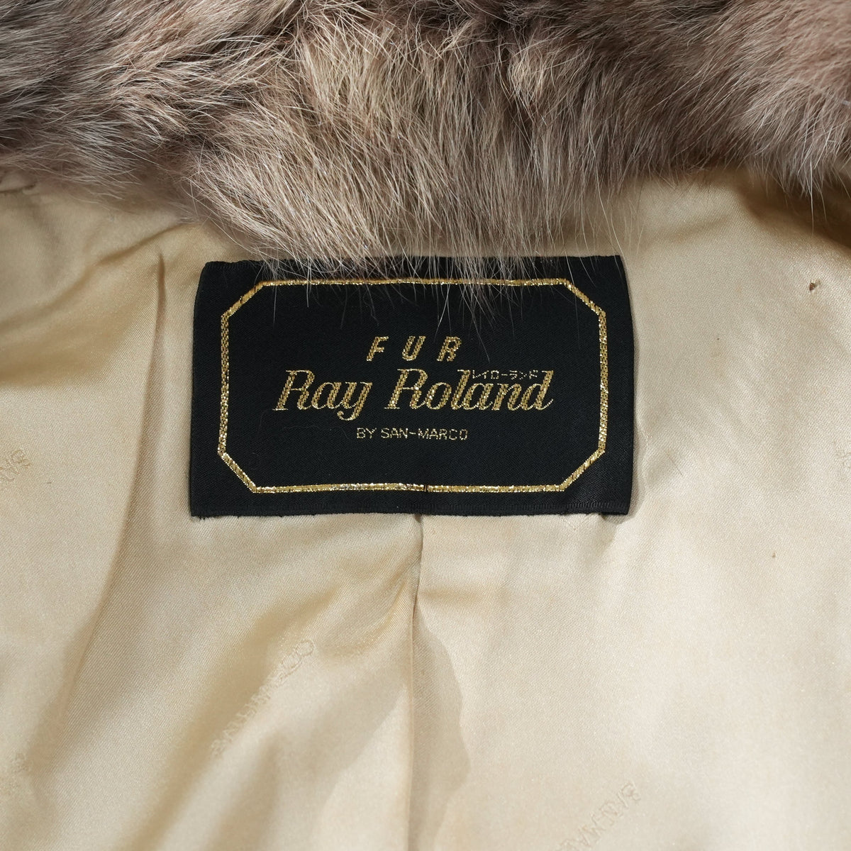 Khaki Brown Dyed Fox Fur Coat - Genuine Vintage Fur From Japan