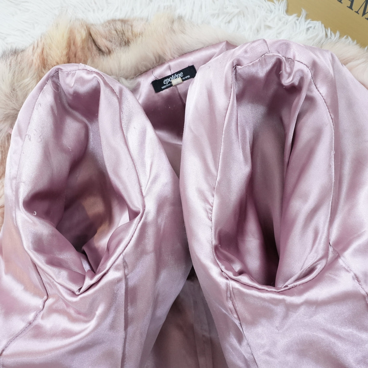 Pink Dyed Fox Fur Jacket - Genuine Vintage Fur From Japan