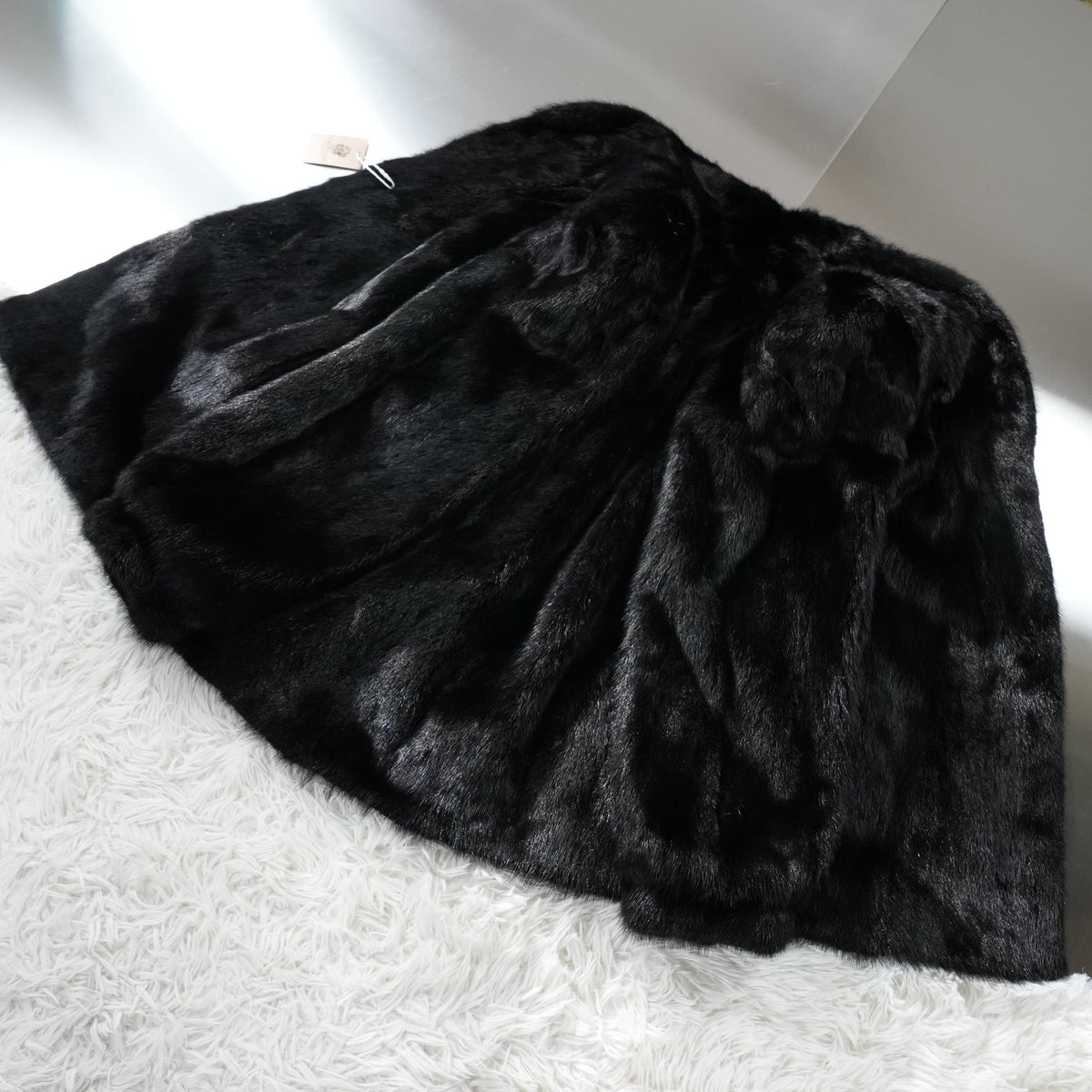 SAGA Mink Fur Coat Soft Leather - Genuine Vintage Fur From Japan