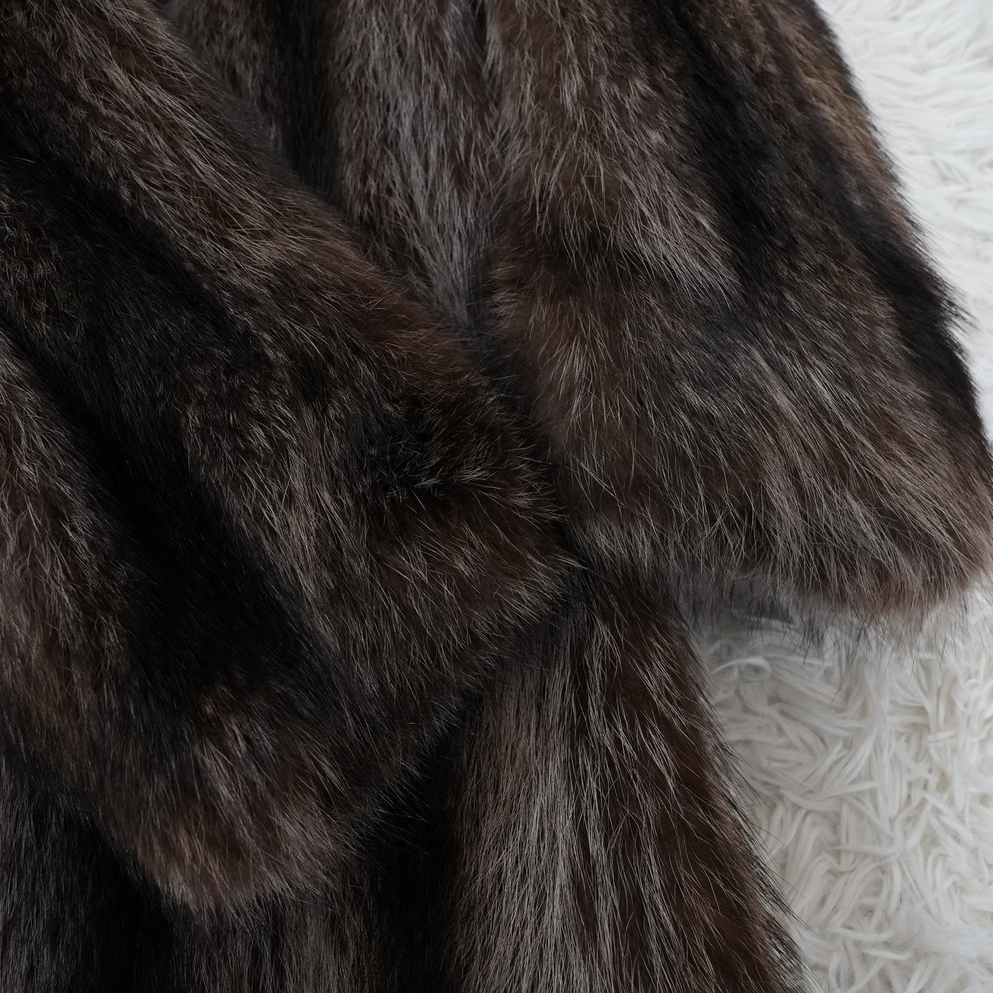 Raccoon Long Coat Genuine Vintage Fur From Japan