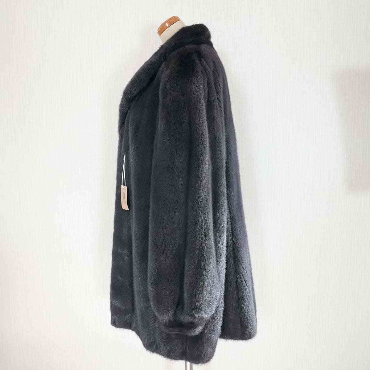 Mink Fur Coat Dark Gray Dyed Soft Leather - Genuine Vintage Fur From Japan