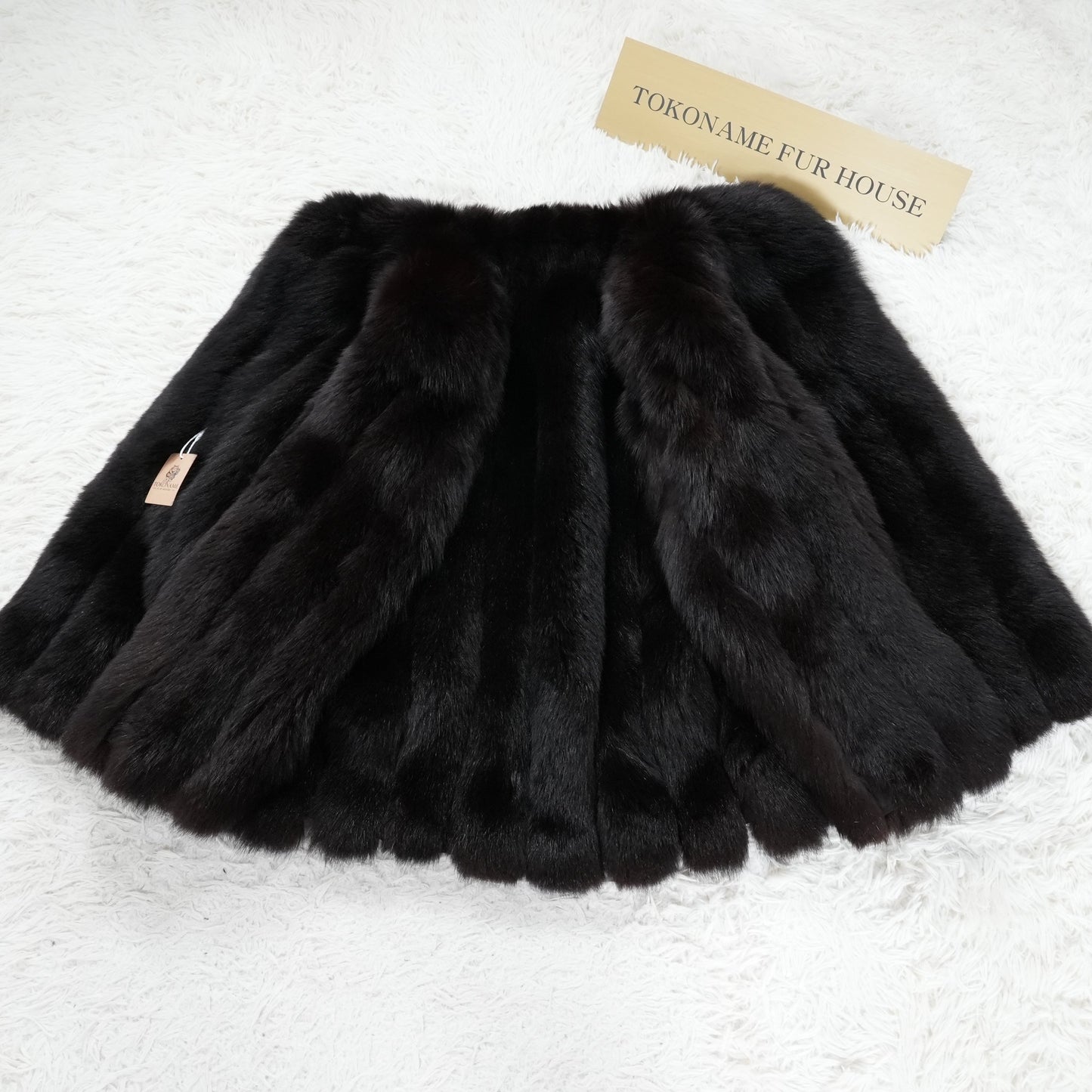 Black Dyed SAGA Fox Coat - Genuine Vintage Fur From Japan