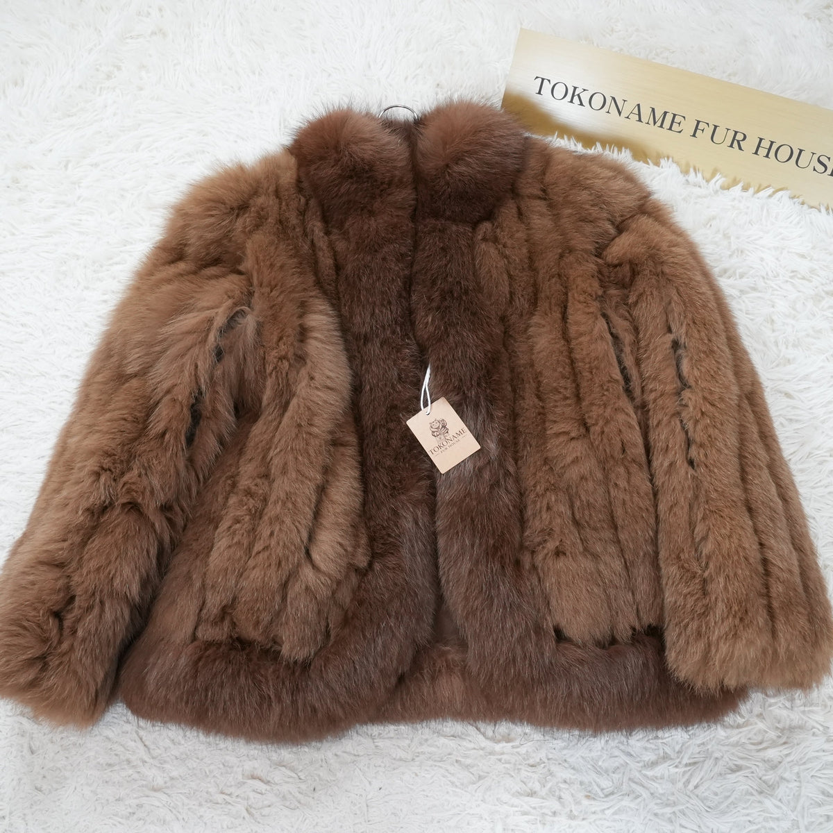 Brown Dyed Fox Fur Coat - Genuine Vintage Fur From Japan