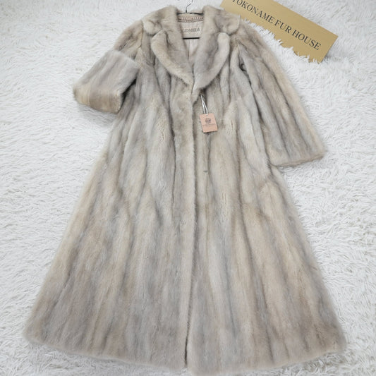 Sapphire Mink Long Coat EMBA - Genuine Vintage Fur From Japan