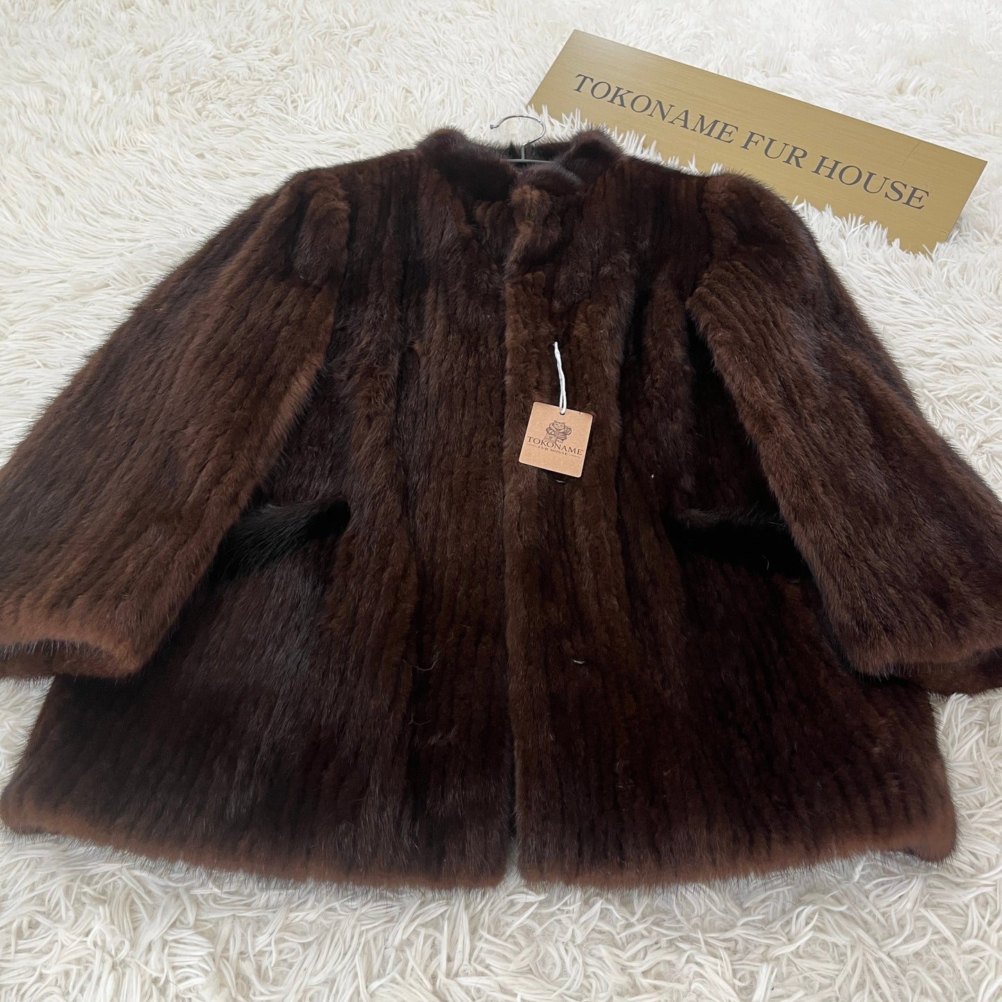 Dark Mink Jacket Genuine Vintage Fur From Japan