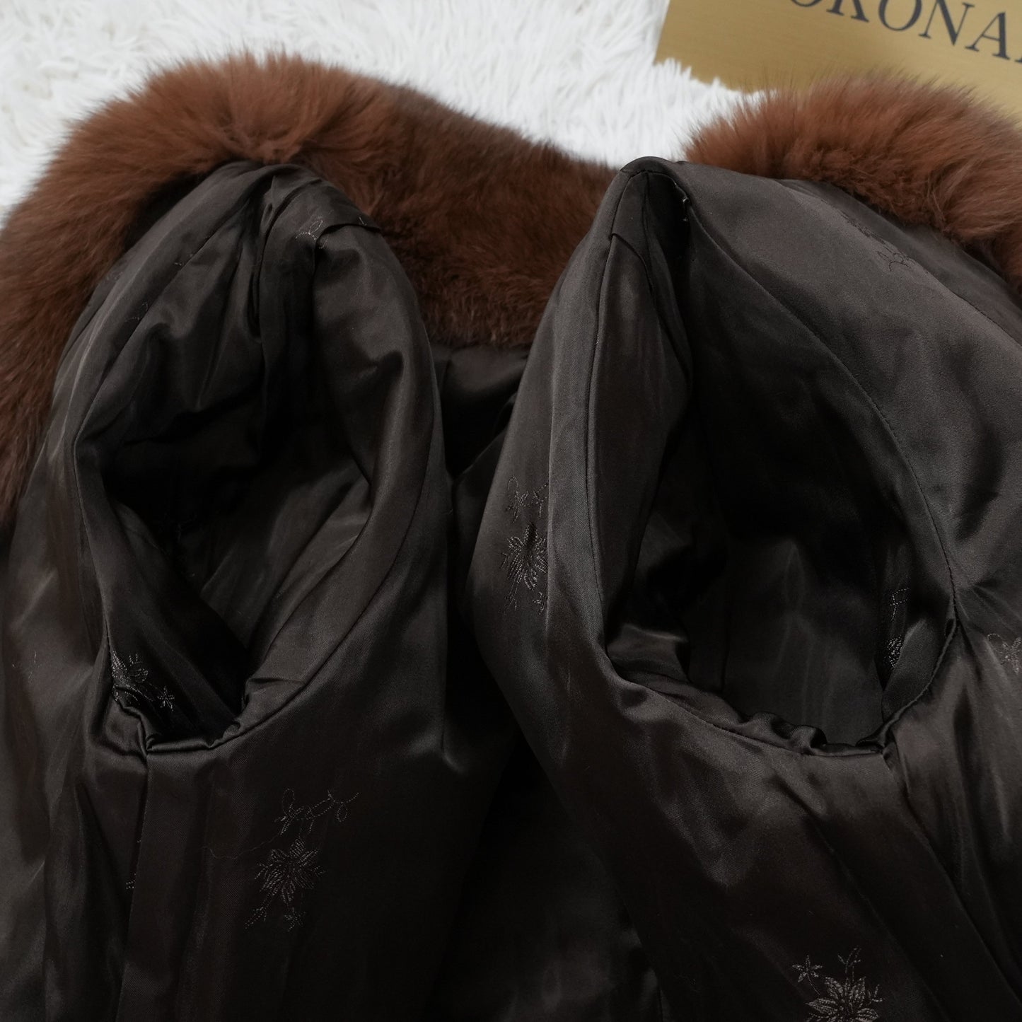 Brown Dyed Fox Fur Coat Soft & Fluffy - Genuine Vintage Fur From Japan