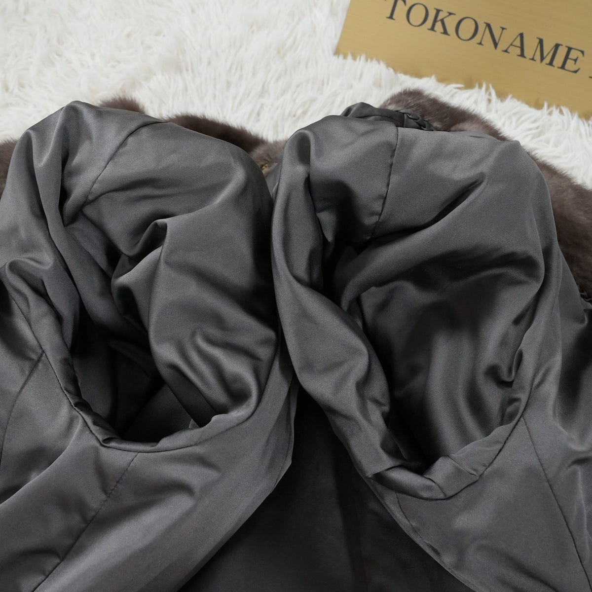 Blue iris Mink Fur Coat Patterned hem AMERICAN Legend - Genuine Vintage Fur From Japan