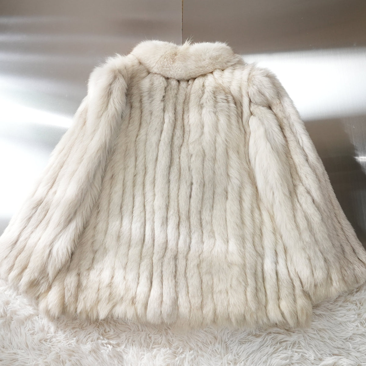 Blue Fox Fur Coat - Genuine Vintage Fur From Japan